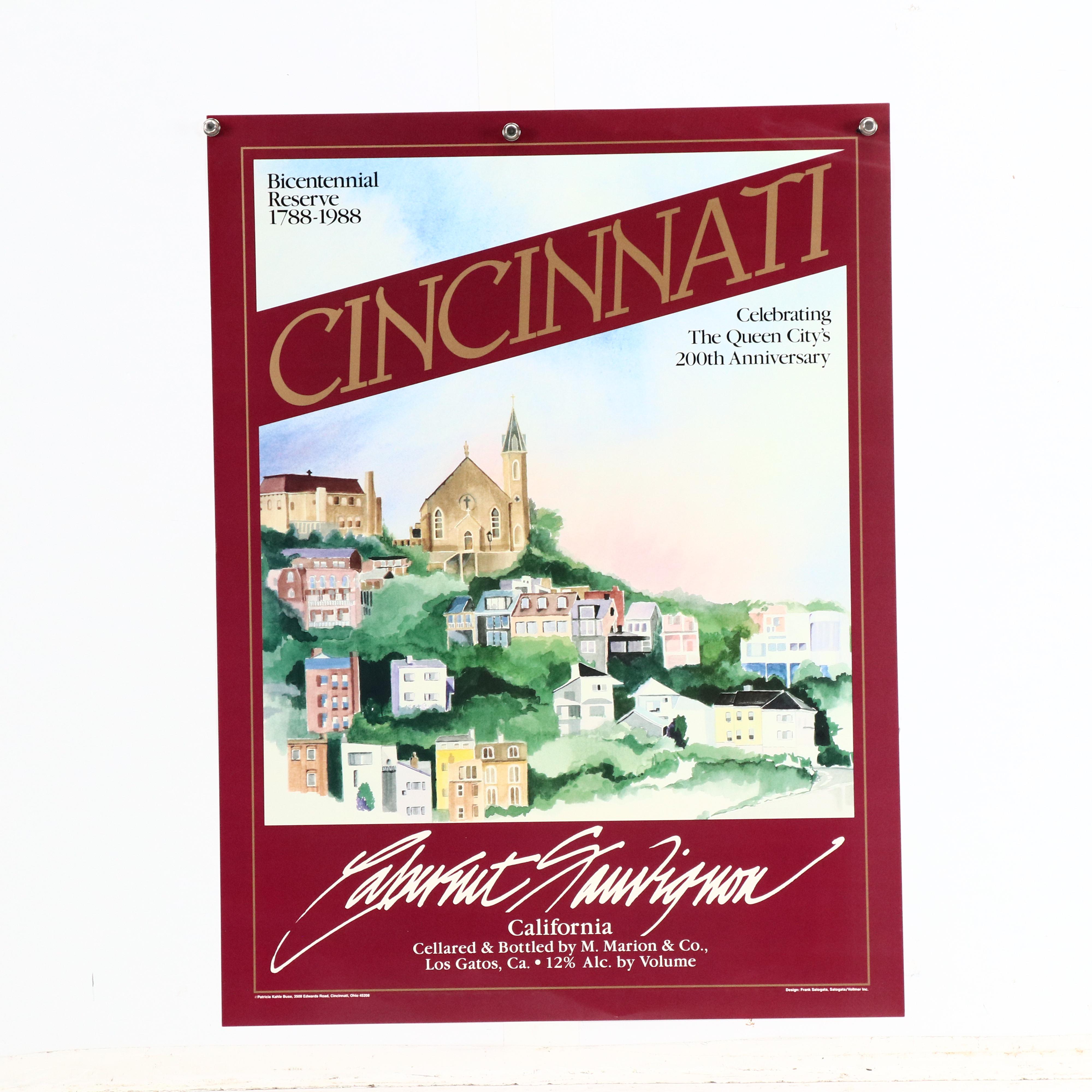 Cincinnati Bicentennial Reserve Wine Posters, 1988
