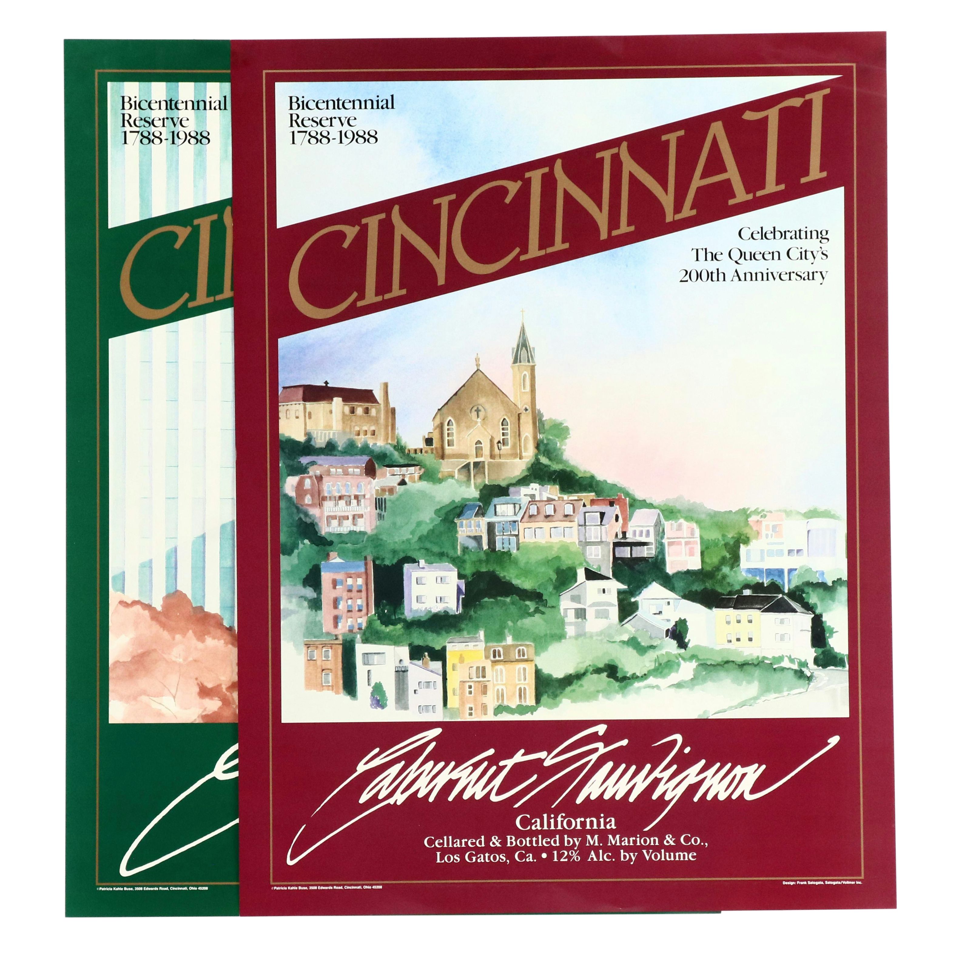 Cincinnati Bicentennial Reserve Wine Posters, 1988