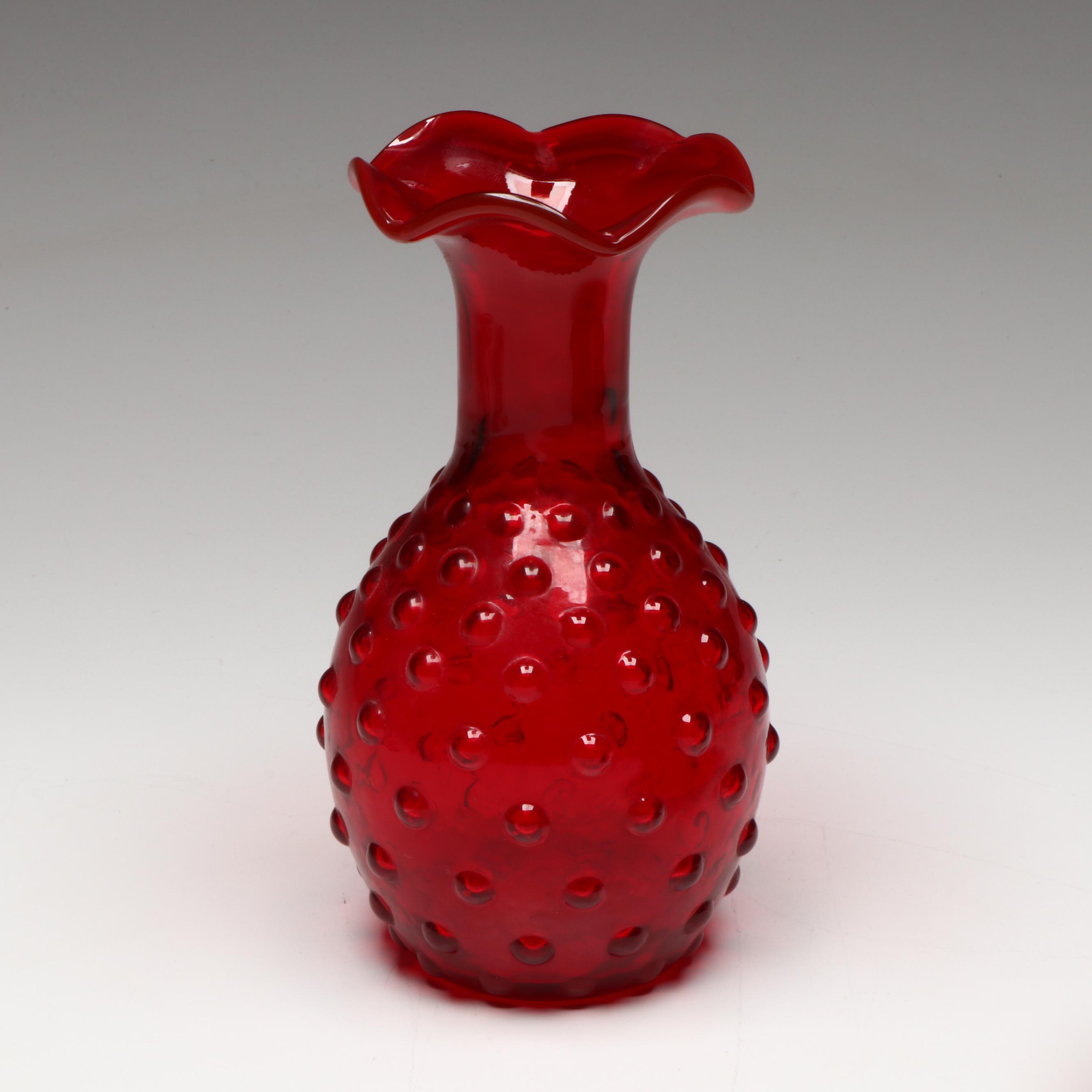 Cristal D'Arques-Durand "Antique Ruby" Water Goblets and Other Table Accessories