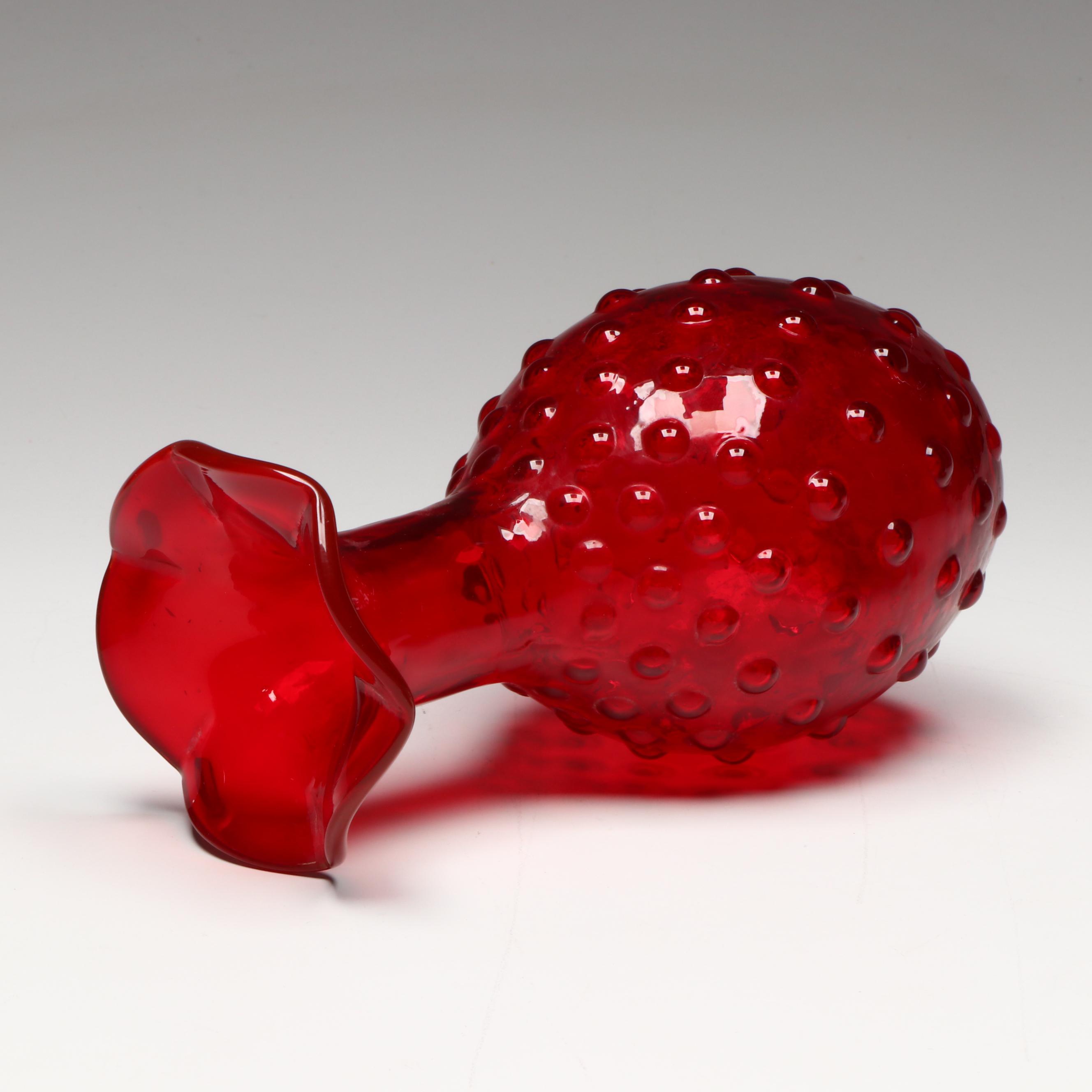 Cristal D'Arques-Durand "Antique Ruby" Water Goblets and Other Table Accessories