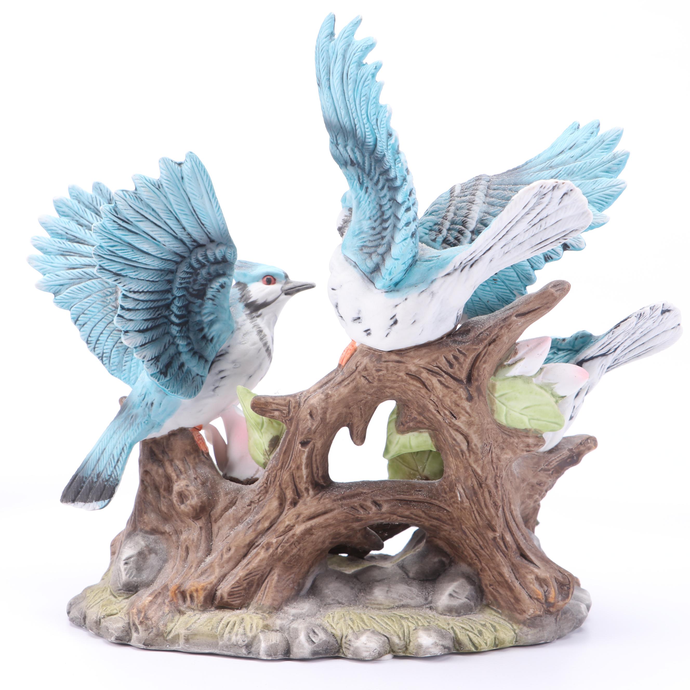 Ceramic Cardinals, Blue Jays, Hummingbird and More Bird Figurines