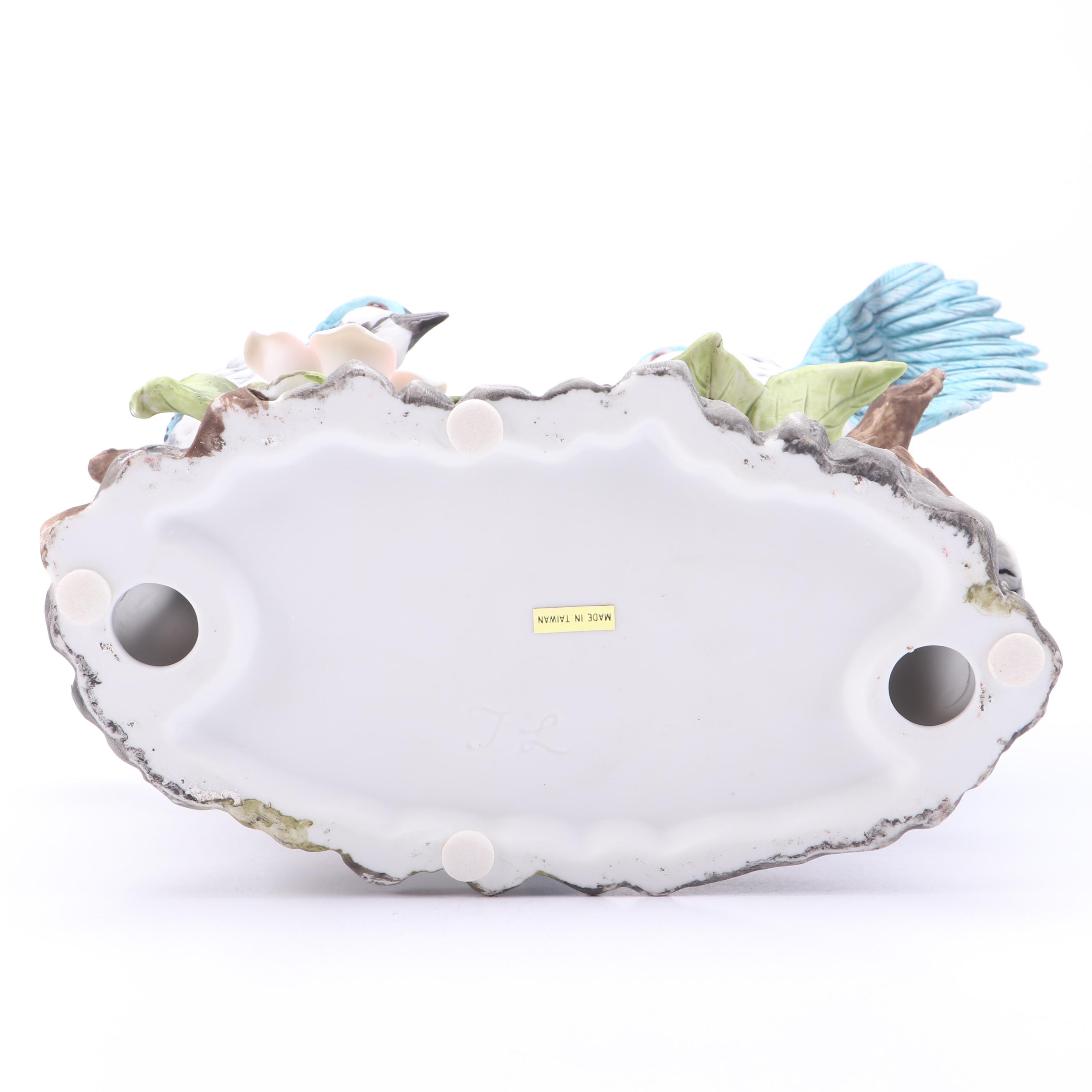 Ceramic Cardinals, Blue Jays, Hummingbird and More Bird Figurines