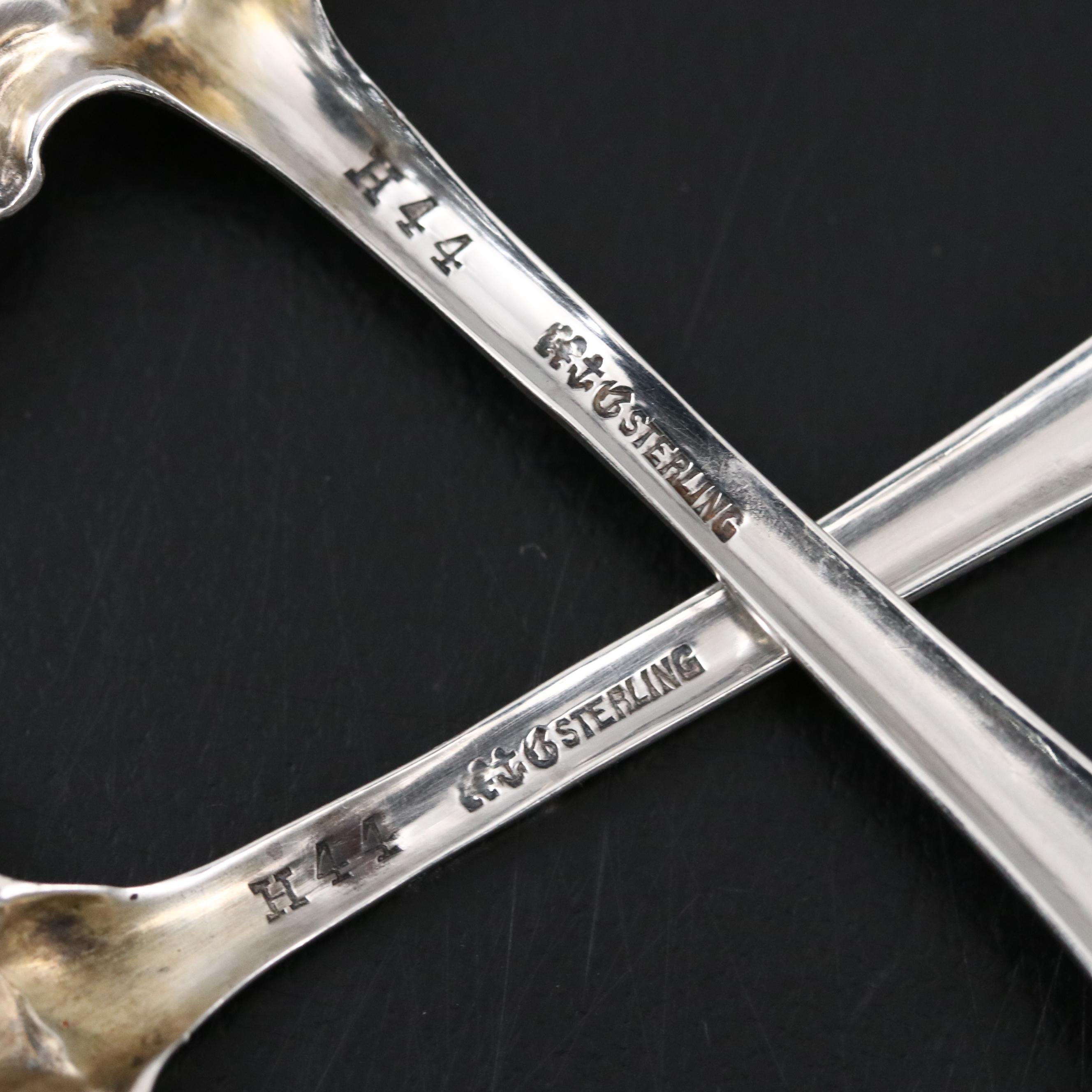 Gorham Art Nouveau Sterling Silver Bonbon Spoons, Mid-19th Century