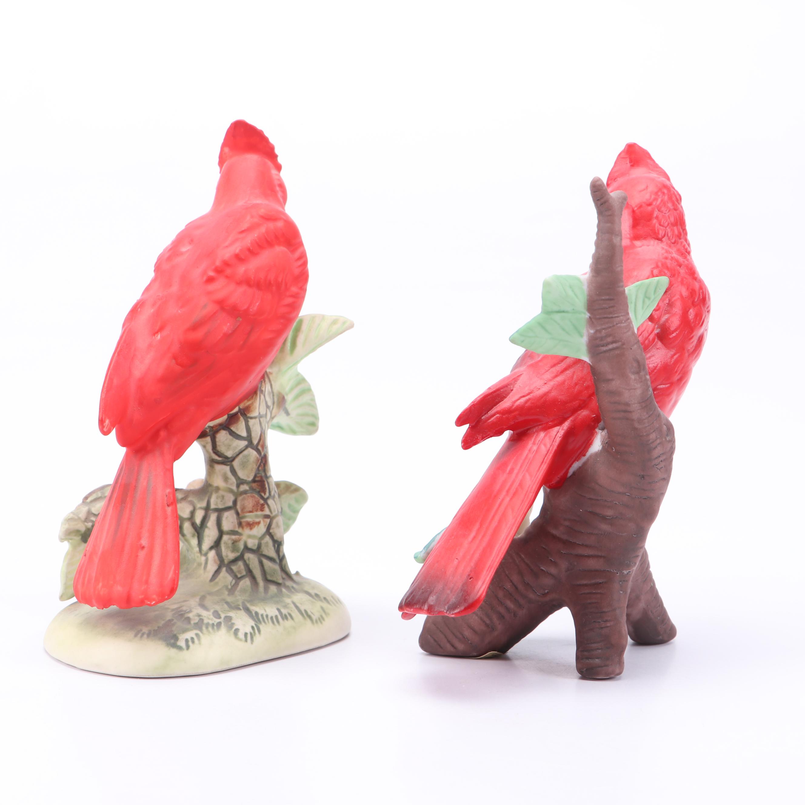 Ceramic Cardinals, Blue Jays, Hummingbird and More Bird Figurines