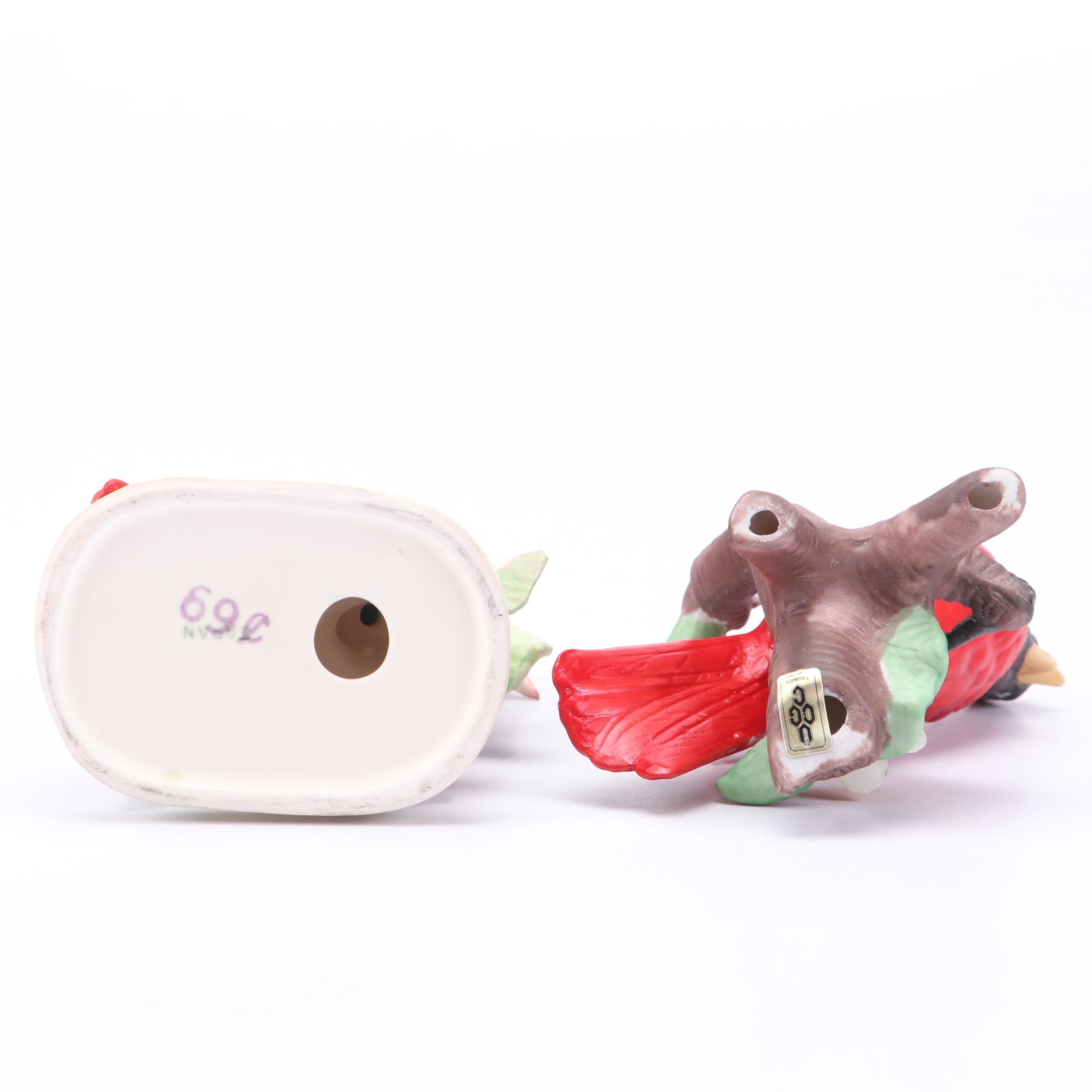 Ceramic Cardinals, Blue Jays, Hummingbird and More Bird Figurines