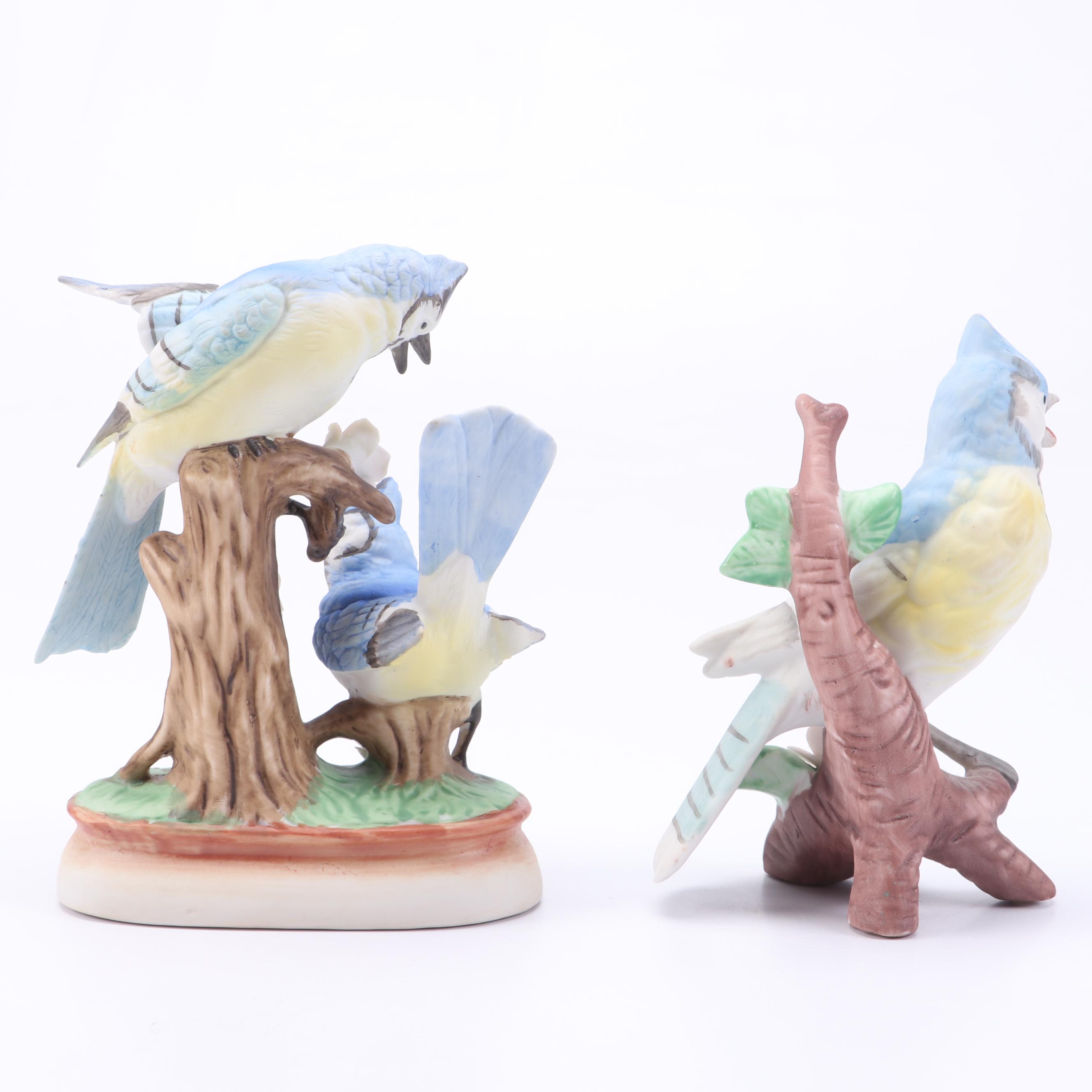 Ceramic Cardinals, Blue Jays, Hummingbird and More Bird Figurines