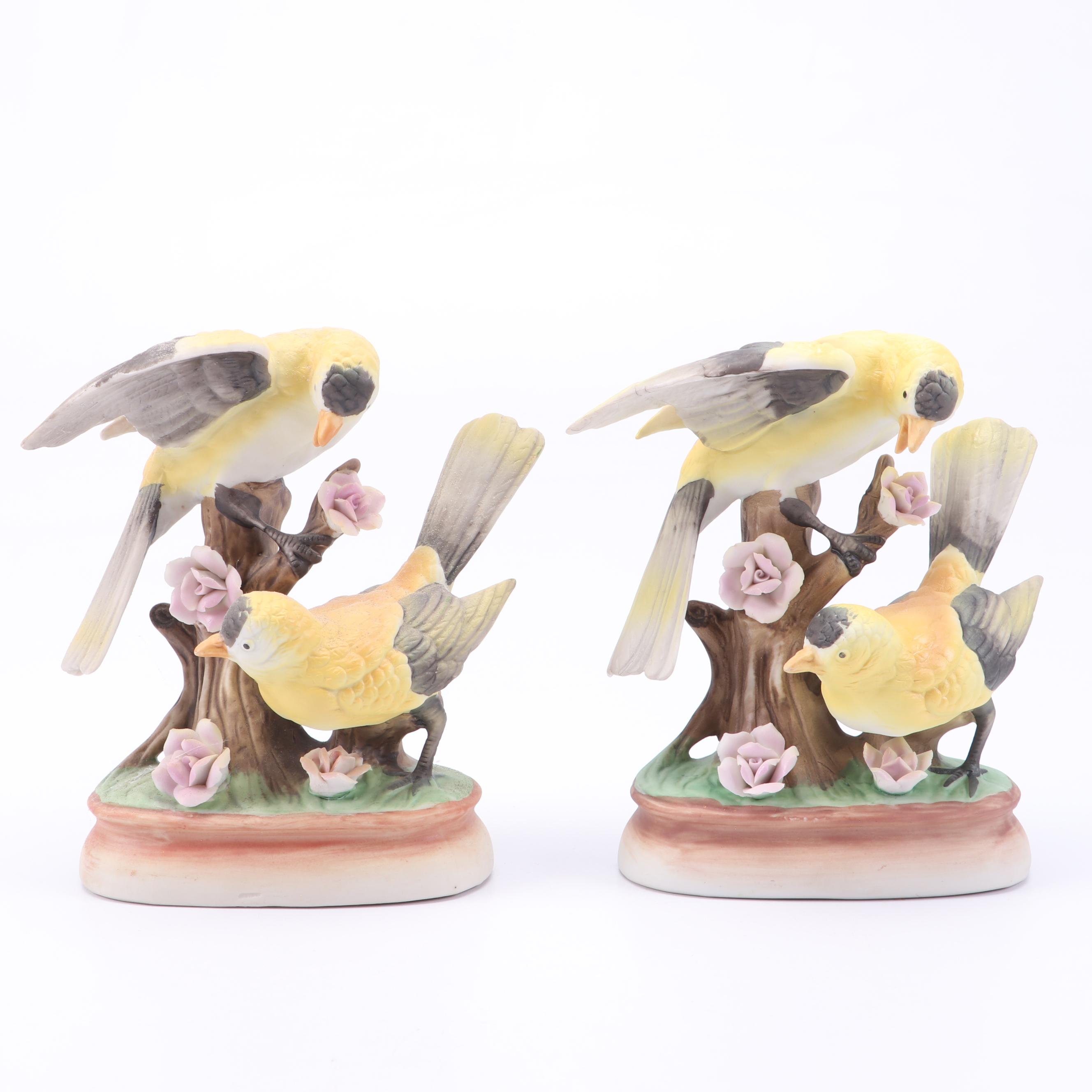 Ceramic Cardinals, Blue Jays, Hummingbird and More Bird Figurines