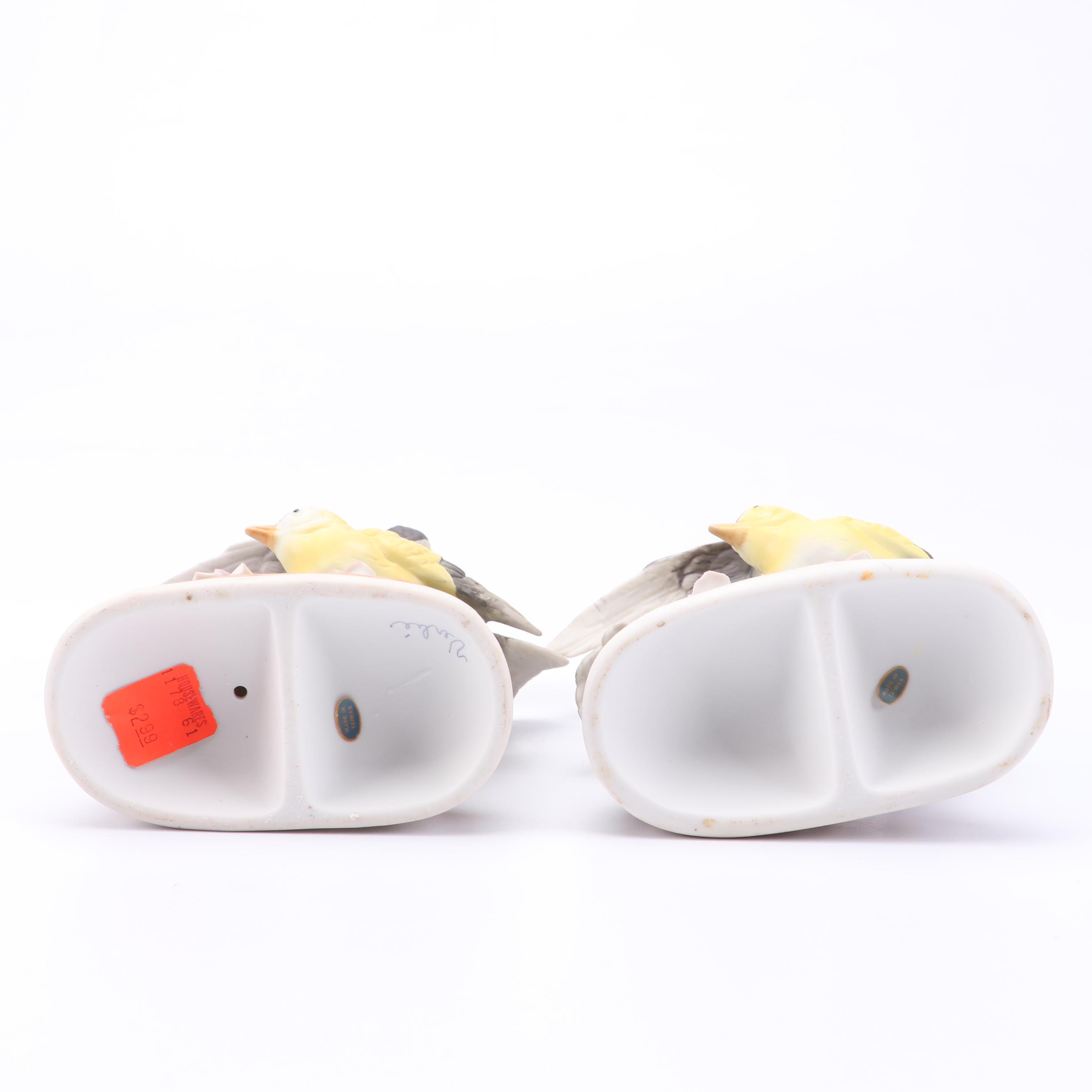 Ceramic Cardinals, Blue Jays, Hummingbird and More Bird Figurines