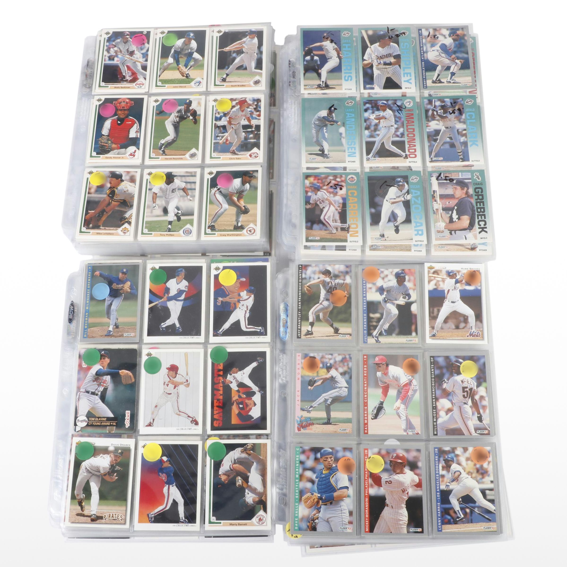 122 Album Pages of Baseball Cards and More, 1980s and 1990s