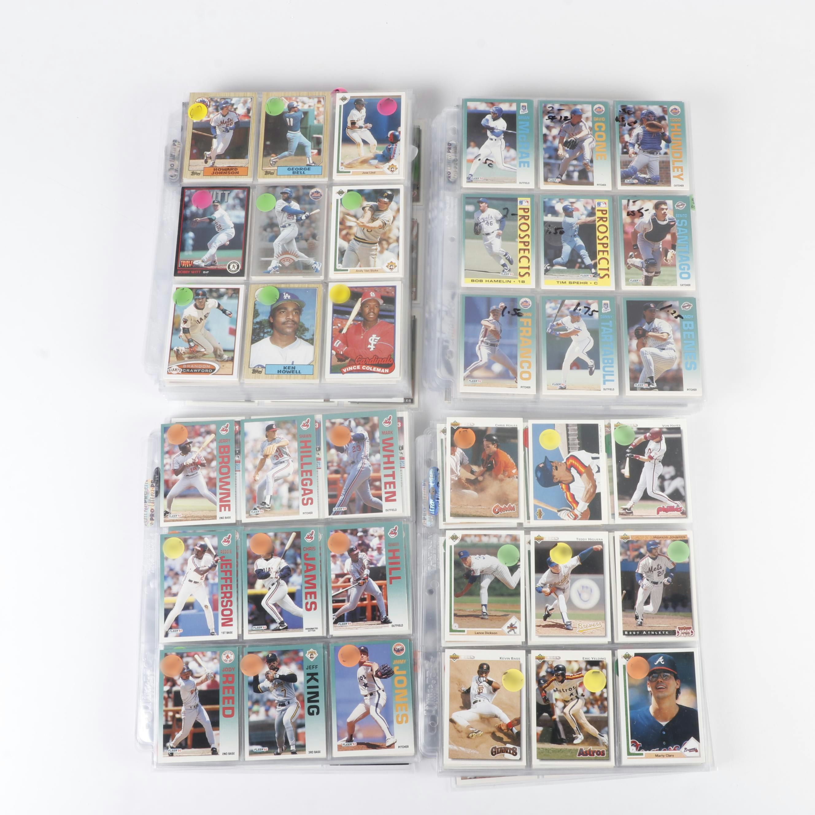 122 Album Pages of Baseball Cards and More, 1980s and 1990s