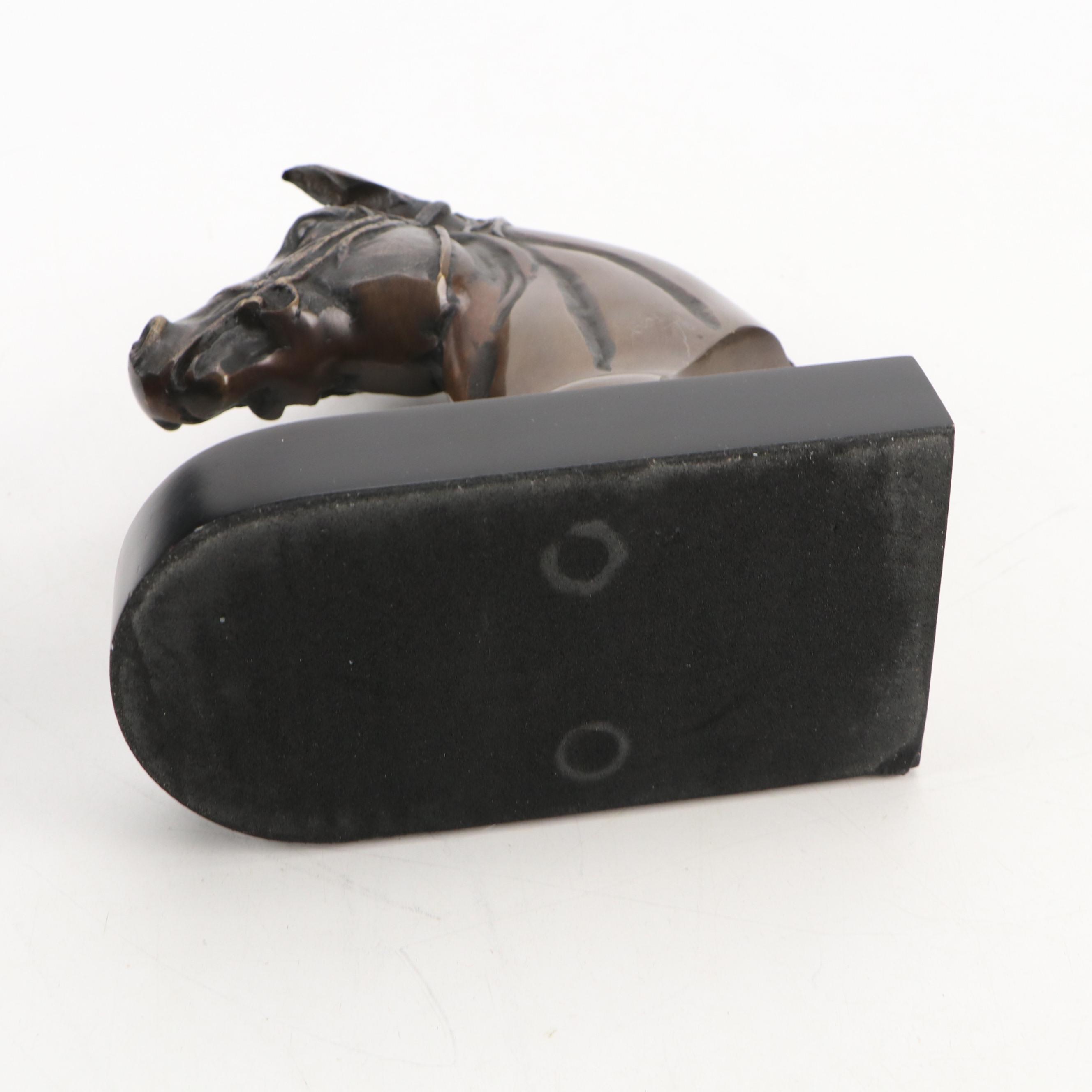 Metal Horse Head Bookends