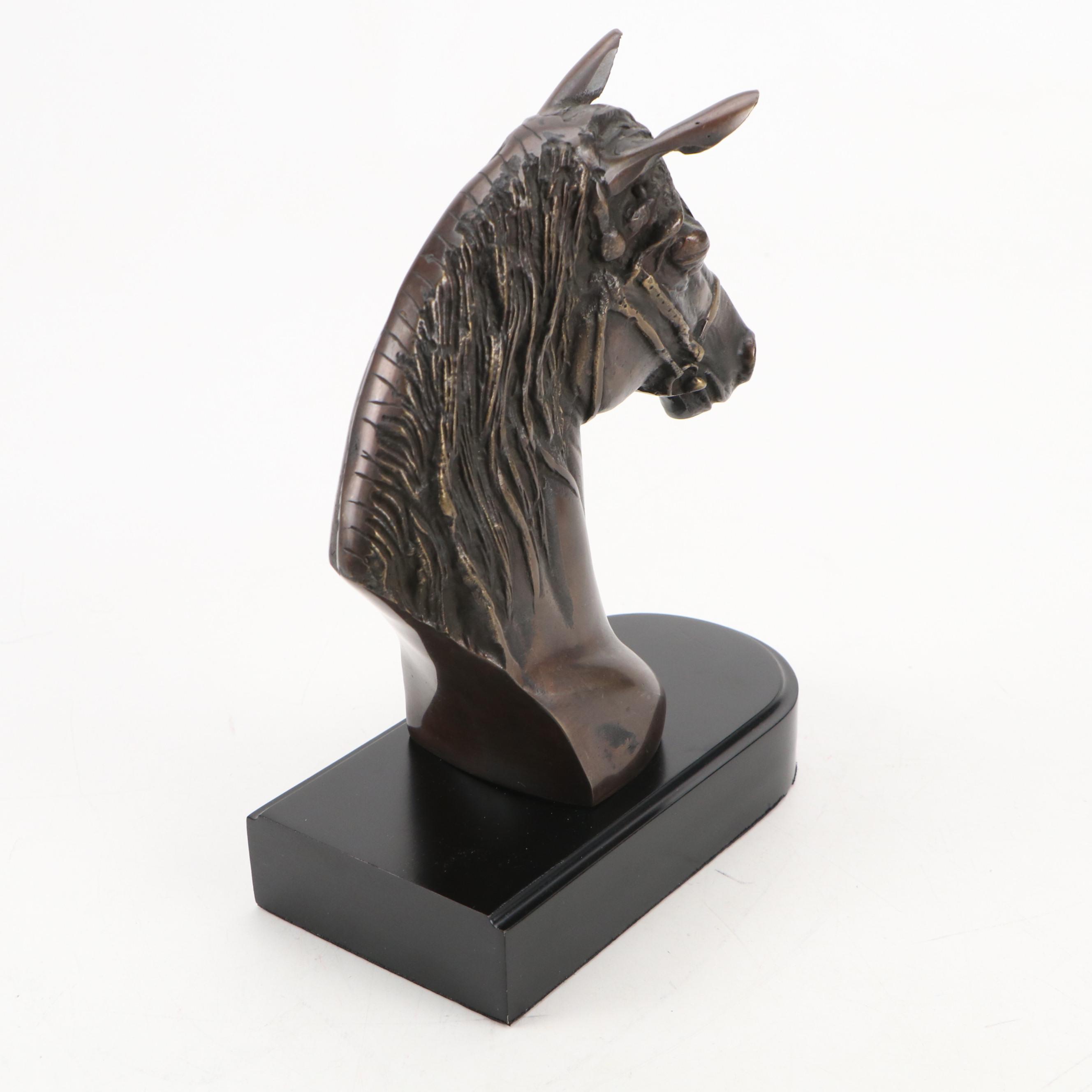 Metal Horse Head Bookends