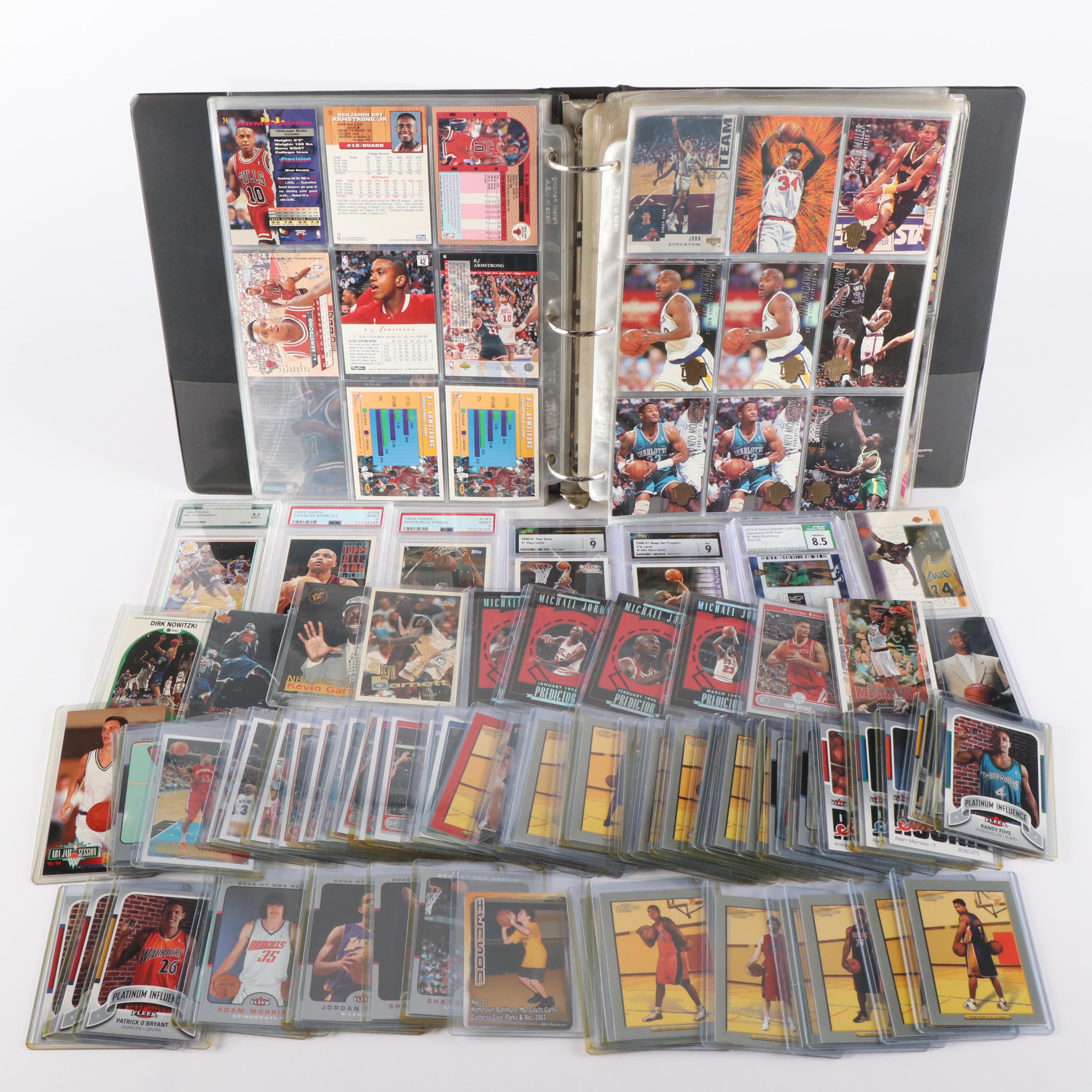 Modern Basketball Lot with Graded Shaq, Carter, Garnet Rookie, and Jordan