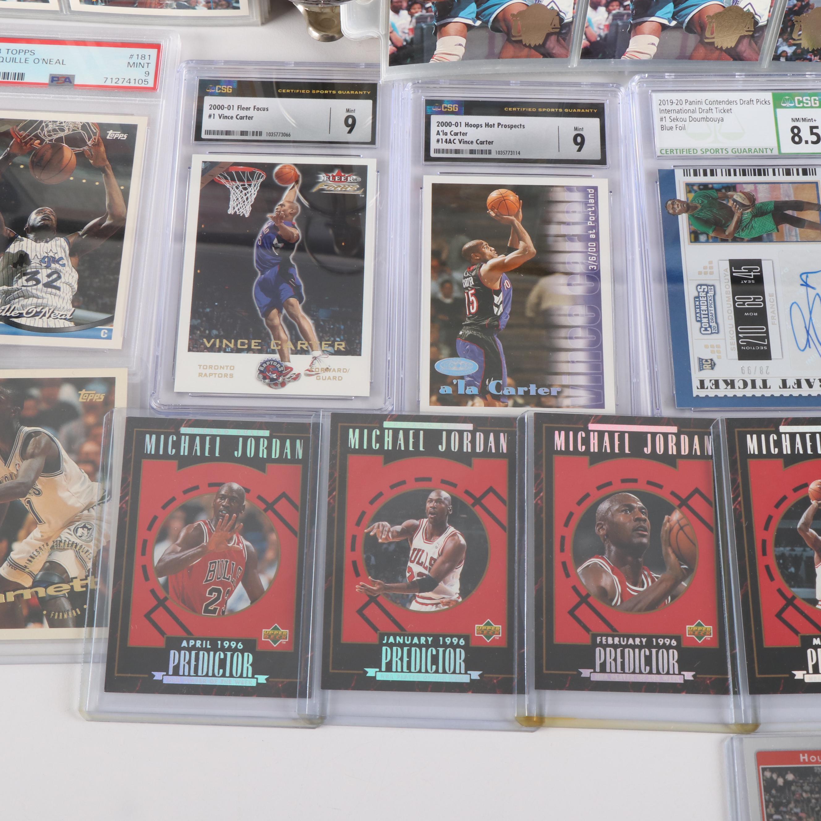 Modern Basketball Lot with Graded Shaq, Carter, Garnet Rookie, and Jordan