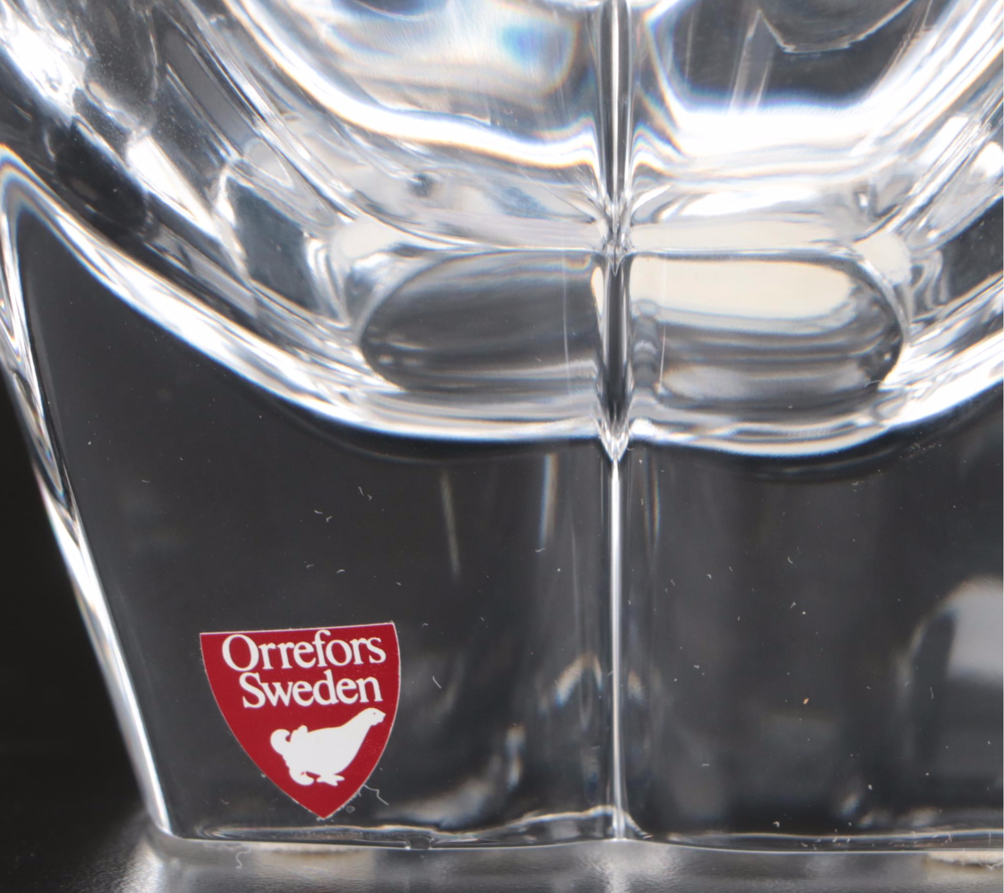 Orrefors Crystal Lotus Bowl and Votive Holder