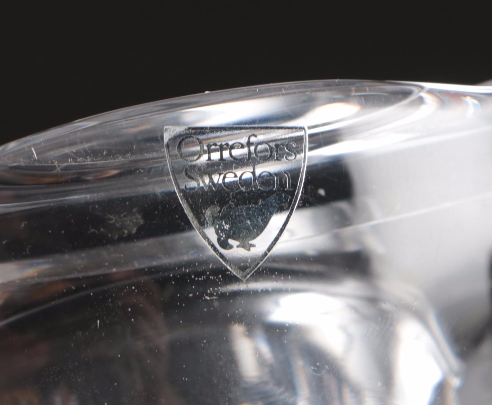 Orrefors Crystal Lotus Bowl and Votive Holder