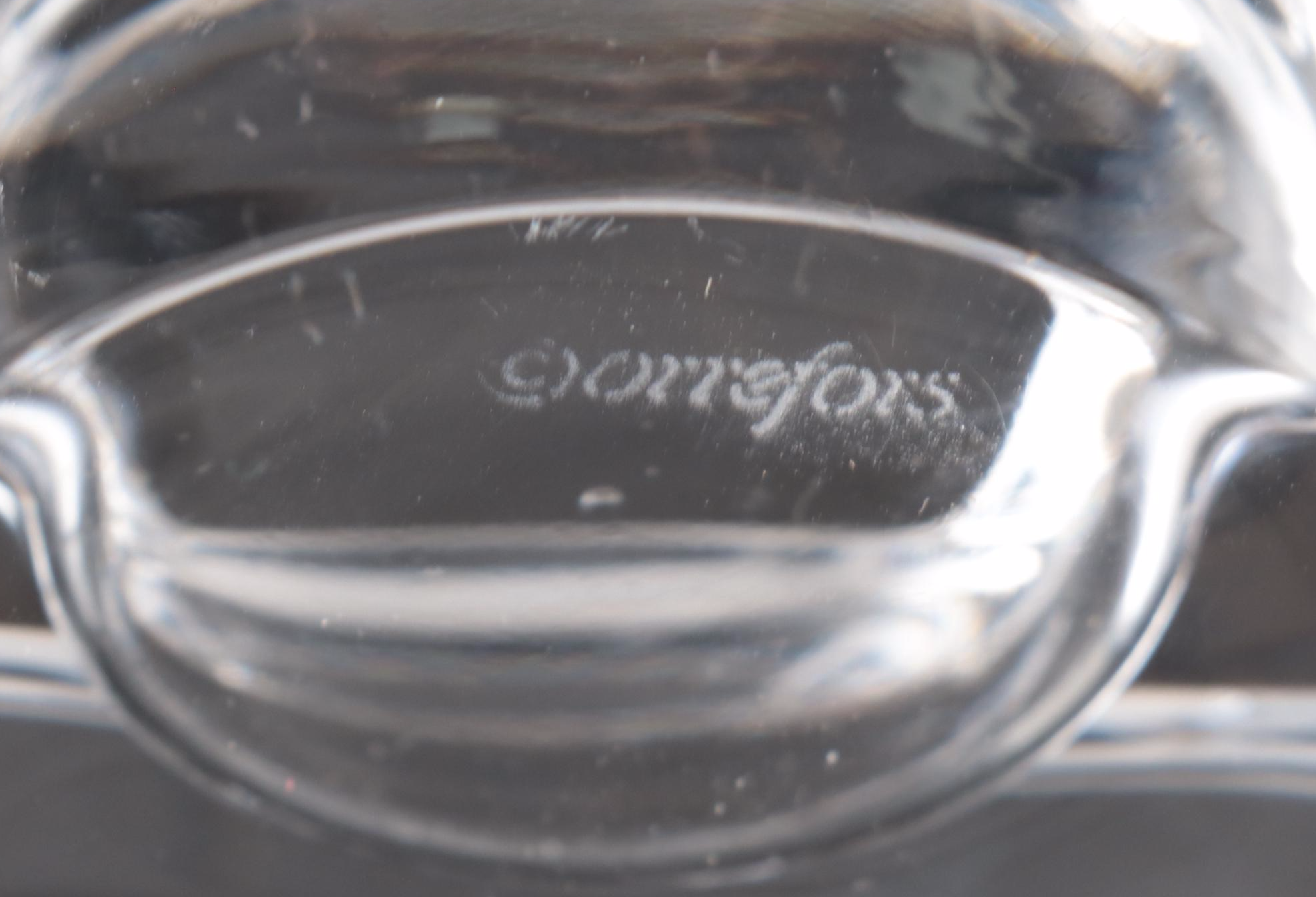 Orrefors Crystal Lotus Bowl and Votive Holder