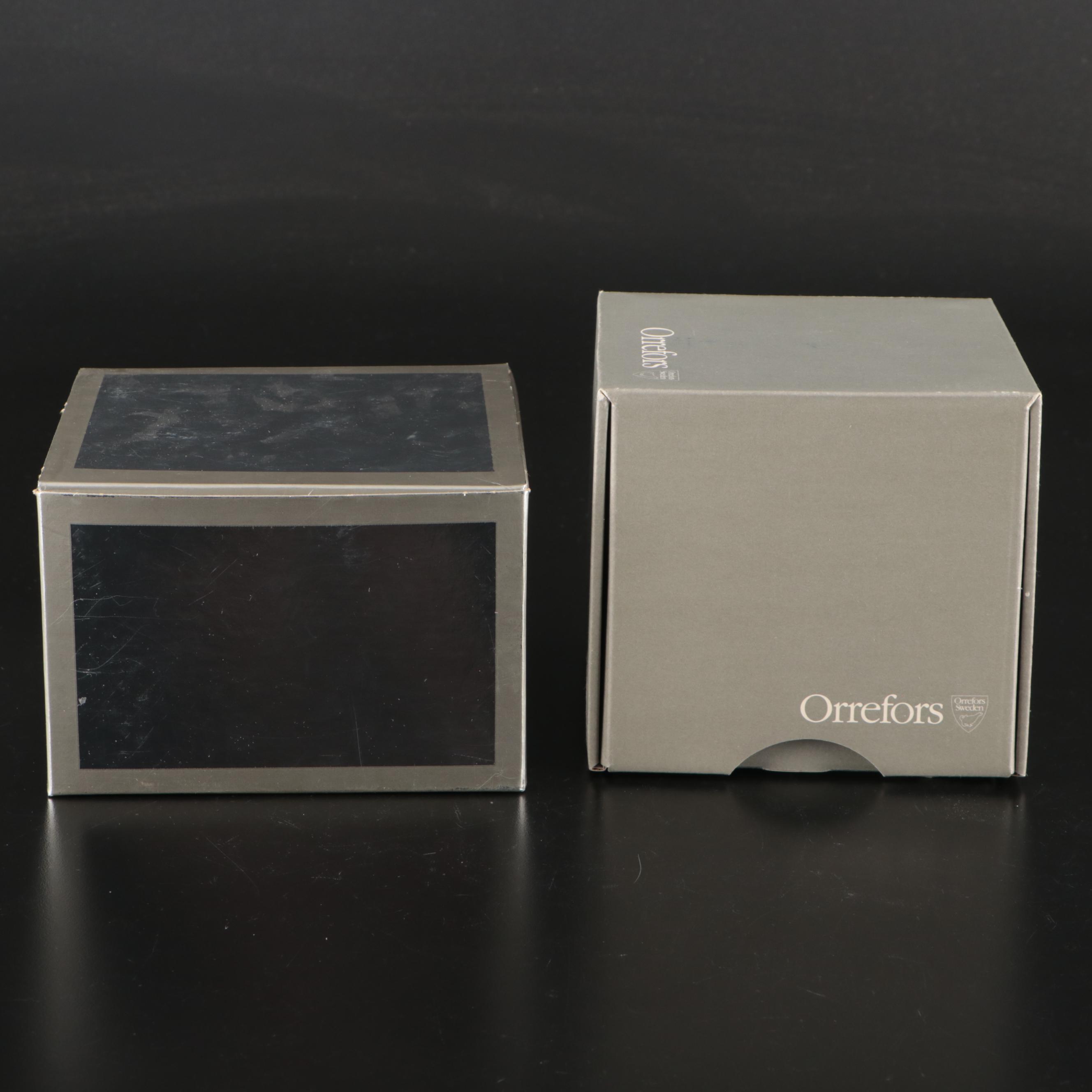 Orrefors Crystal Lotus Bowl and Votive Holder