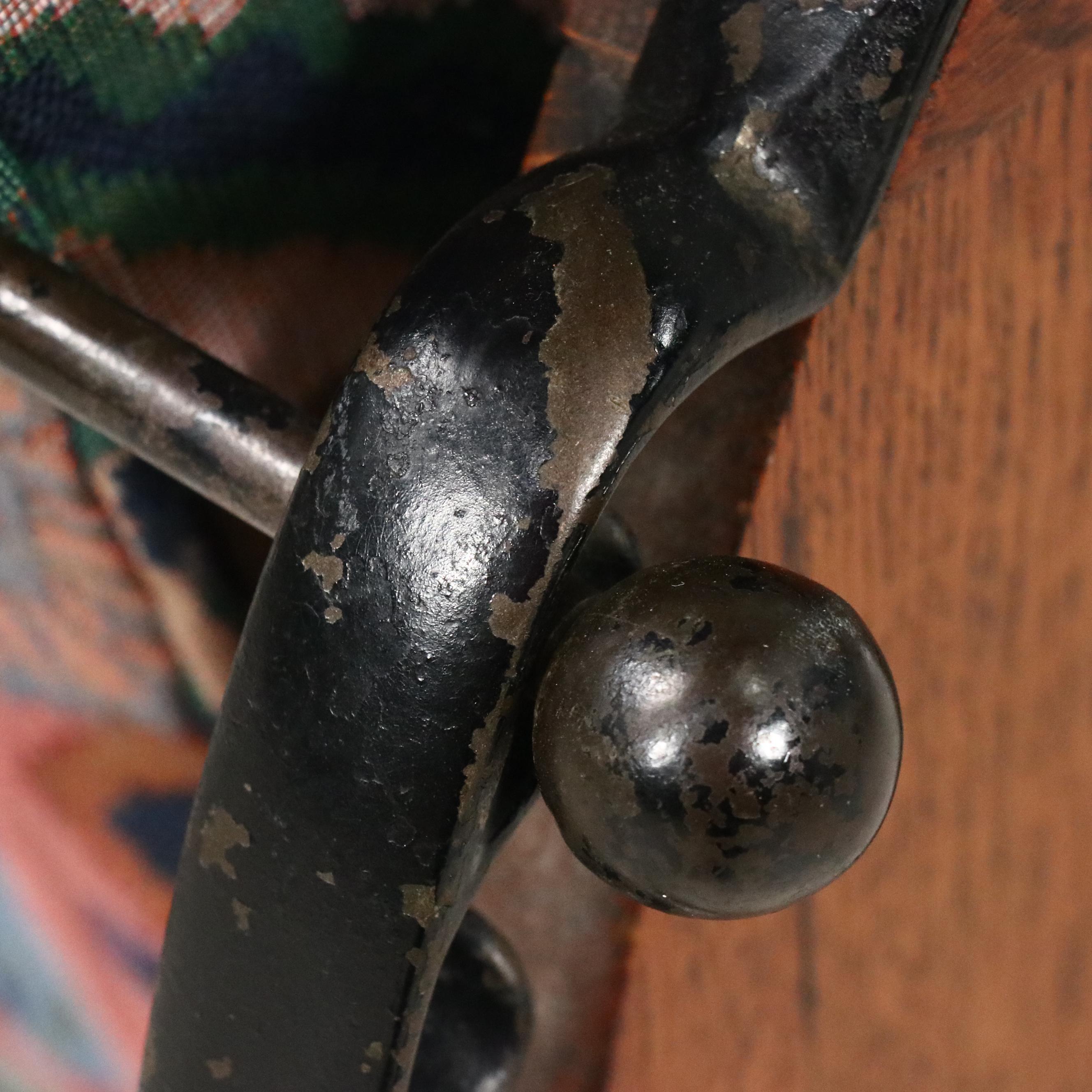 Arts & Crafts Style Carved Oak Rocking Chair, 1920s