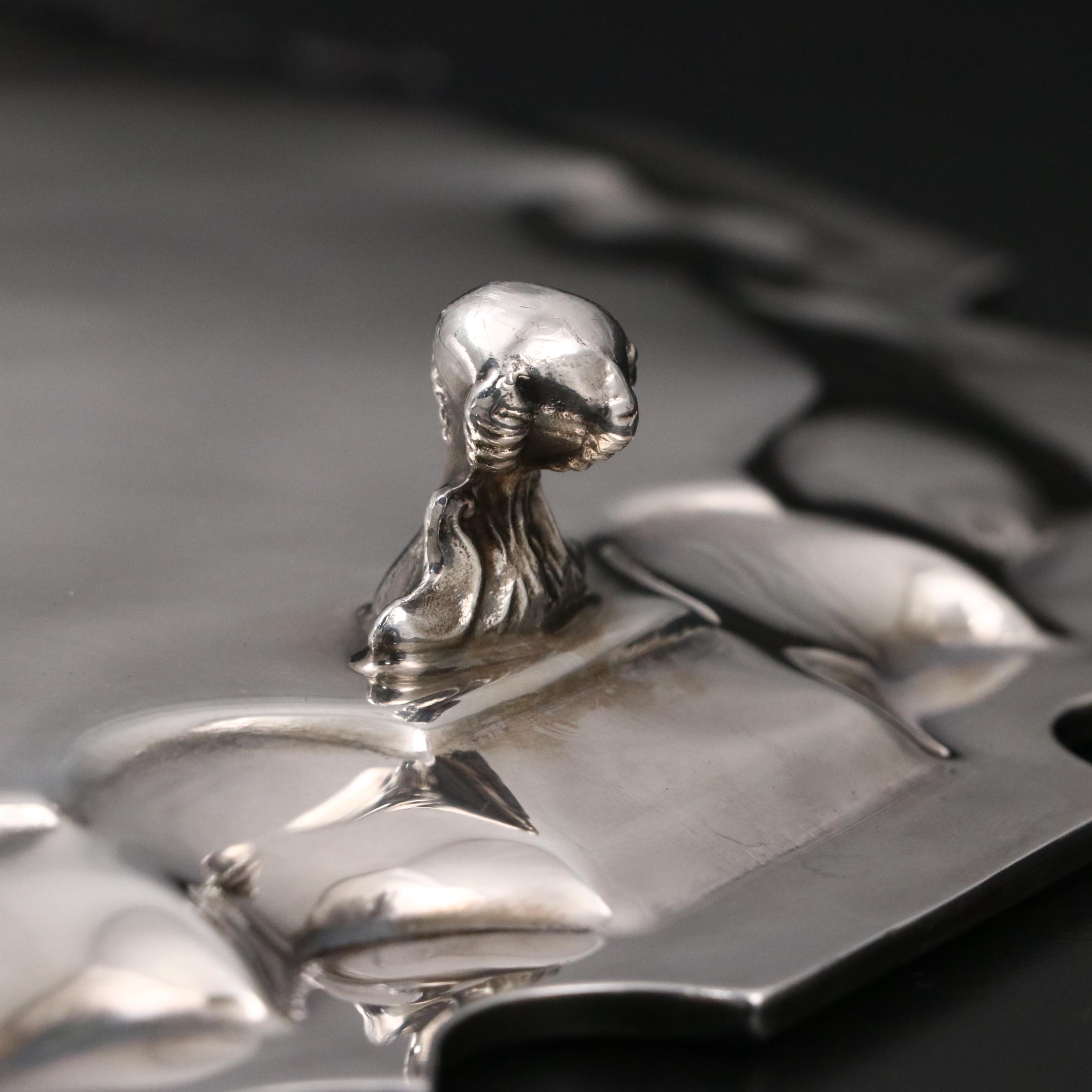 Antique Lawrence B. Smith & J. B. Chatterley Silver Plate Trays