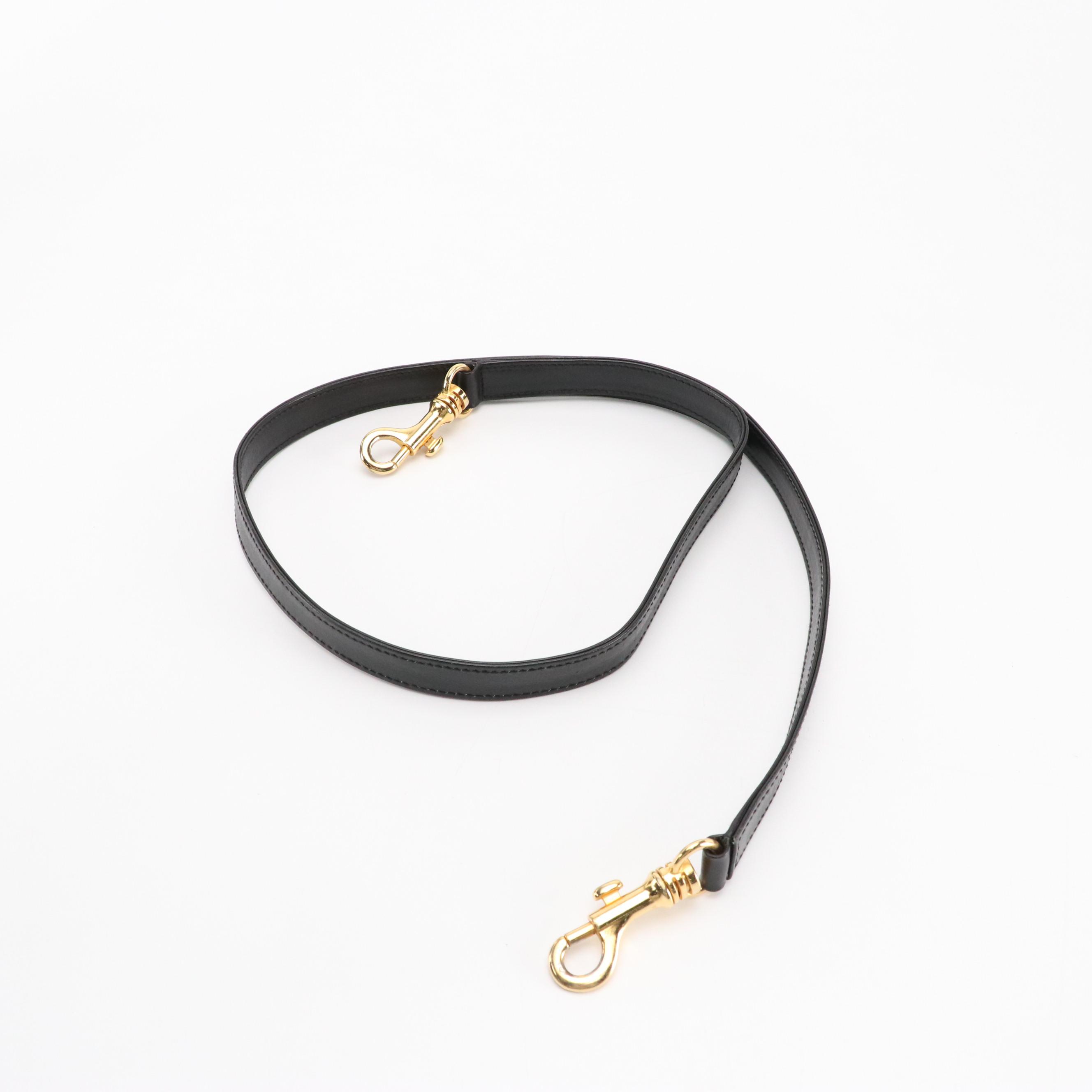 Tiffany & Co. Black Leather Top Handle Bag with Detachable Shoulder Strap