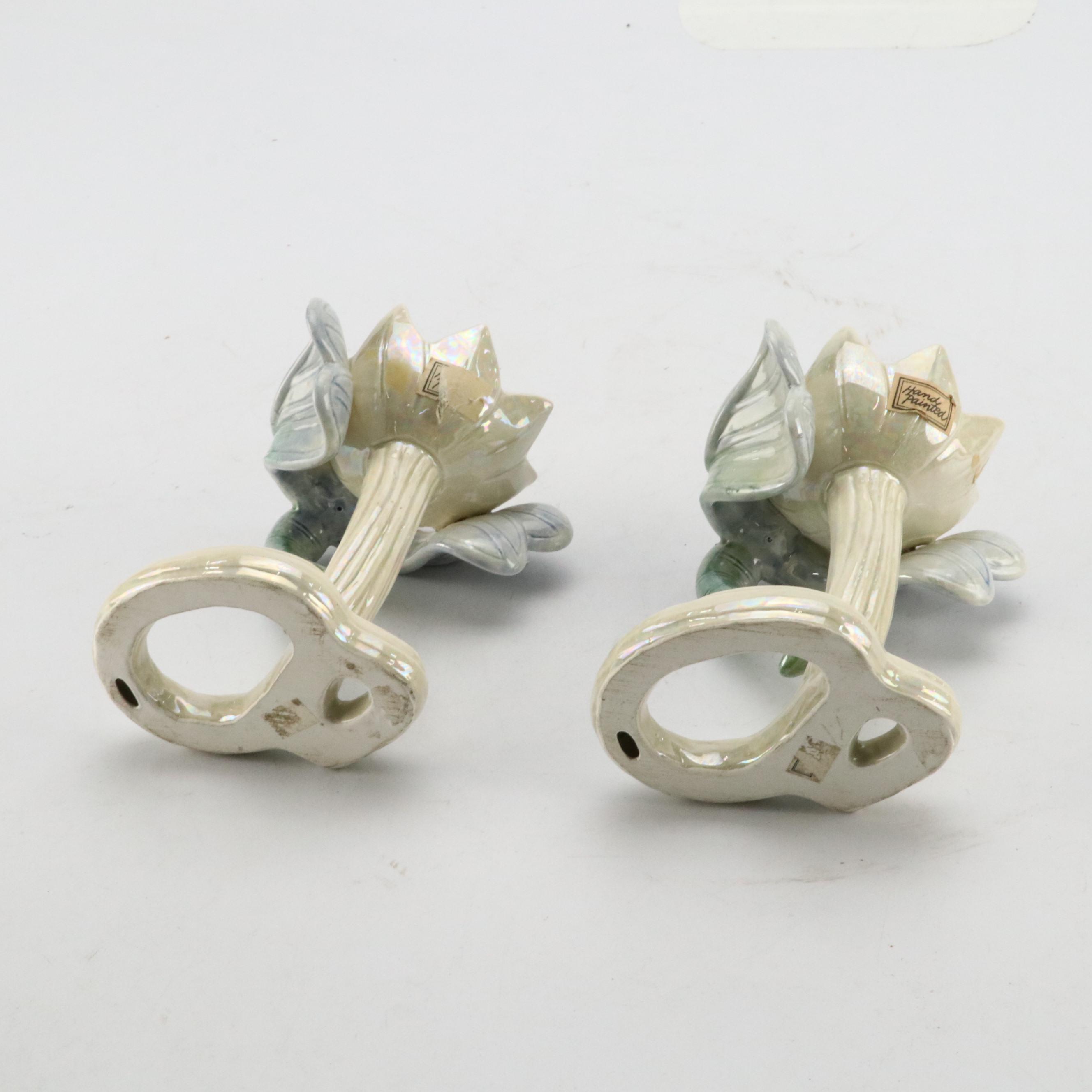 McCoy Ceramic Vase with Ceramic Ewer and Ceramic Candle Holders