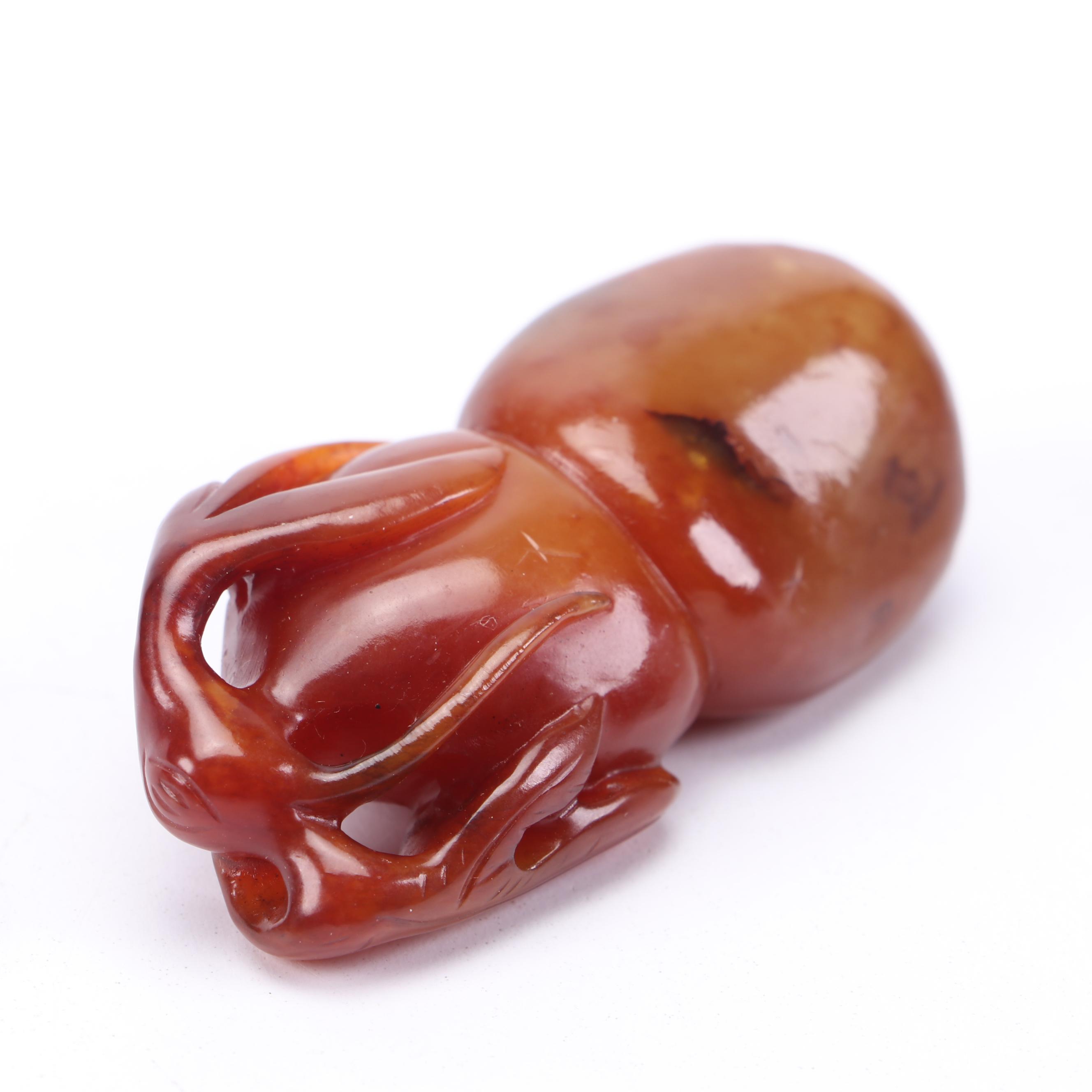 Chinese Carved Serpentine Double Gourd