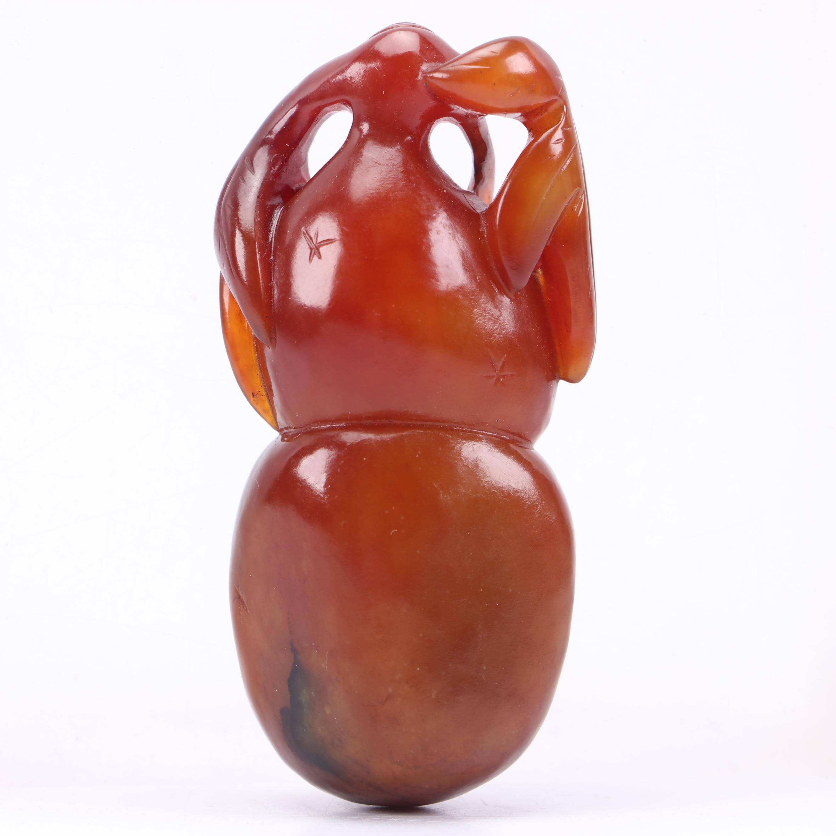 Chinese Carved Serpentine Double Gourd