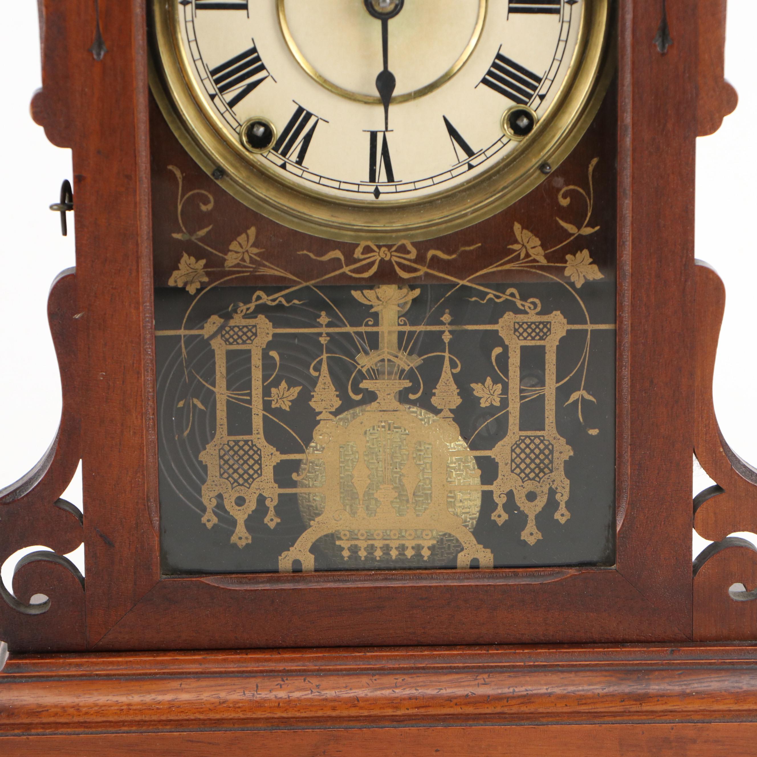 Carved Wooden Wall Clock