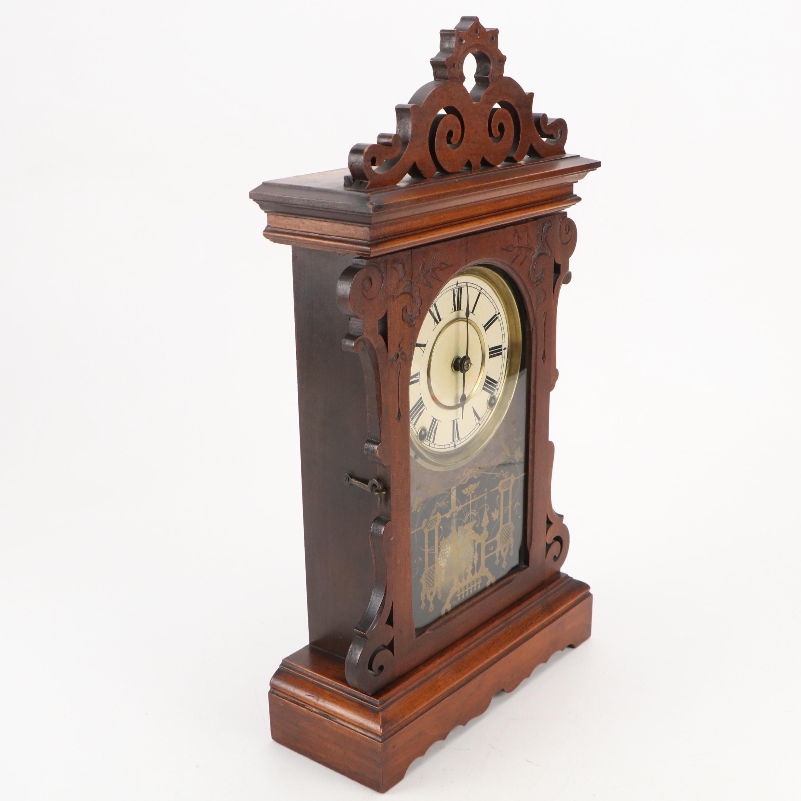 Carved Wooden Wall Clock