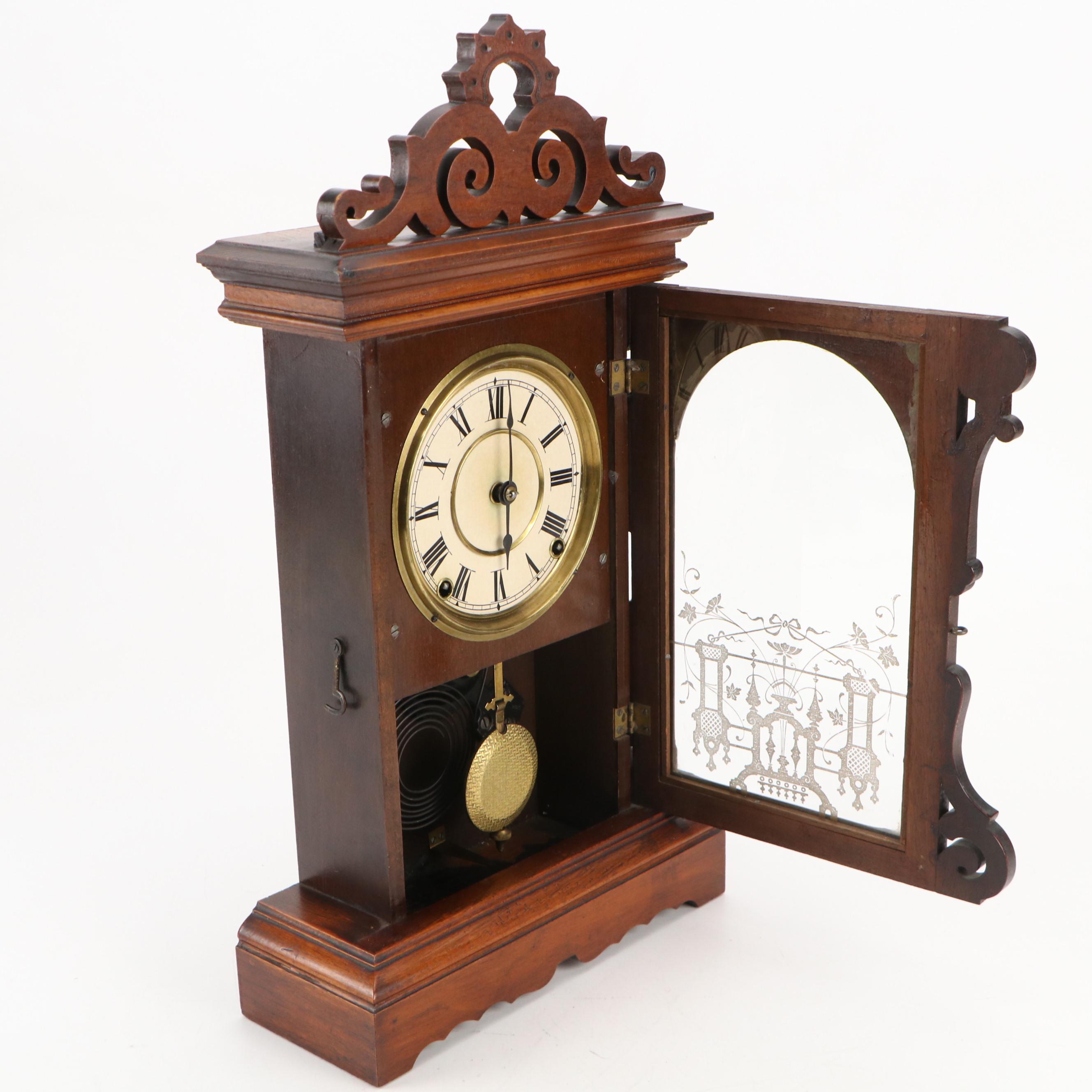 Carved Wooden Wall Clock
