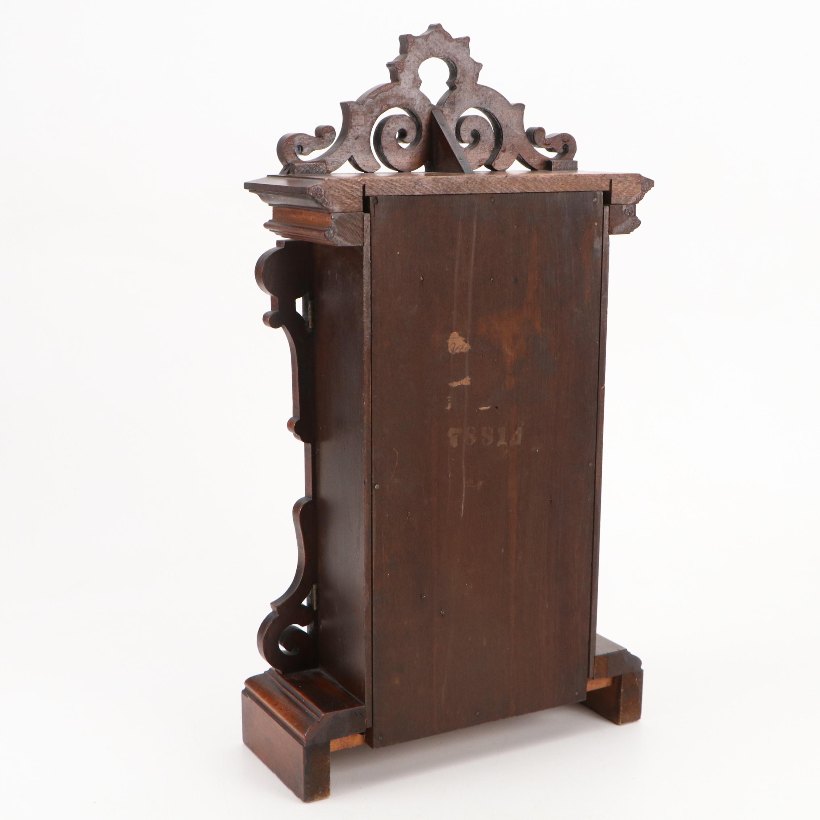 Carved Wooden Wall Clock