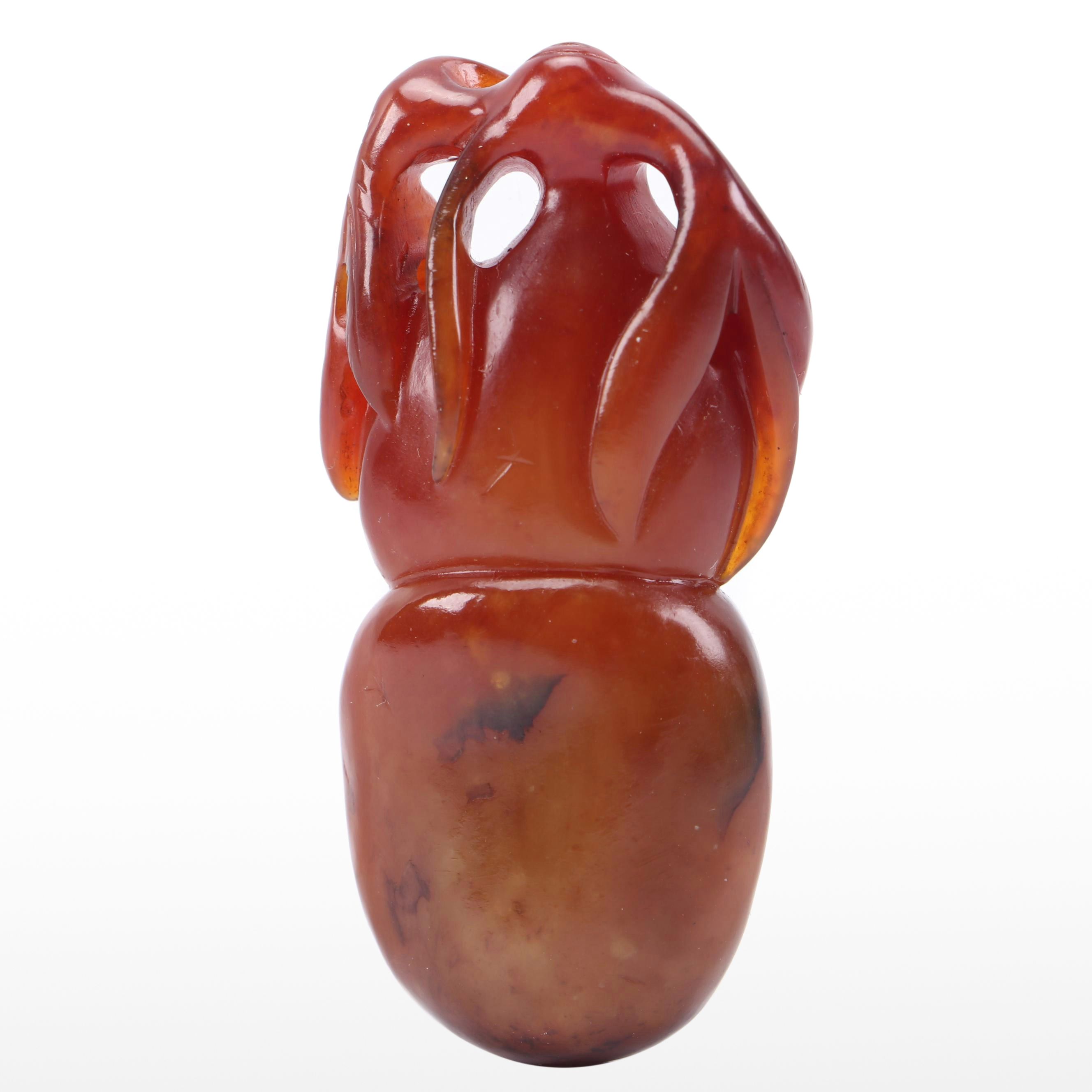 Chinese Carved Serpentine Double Gourd