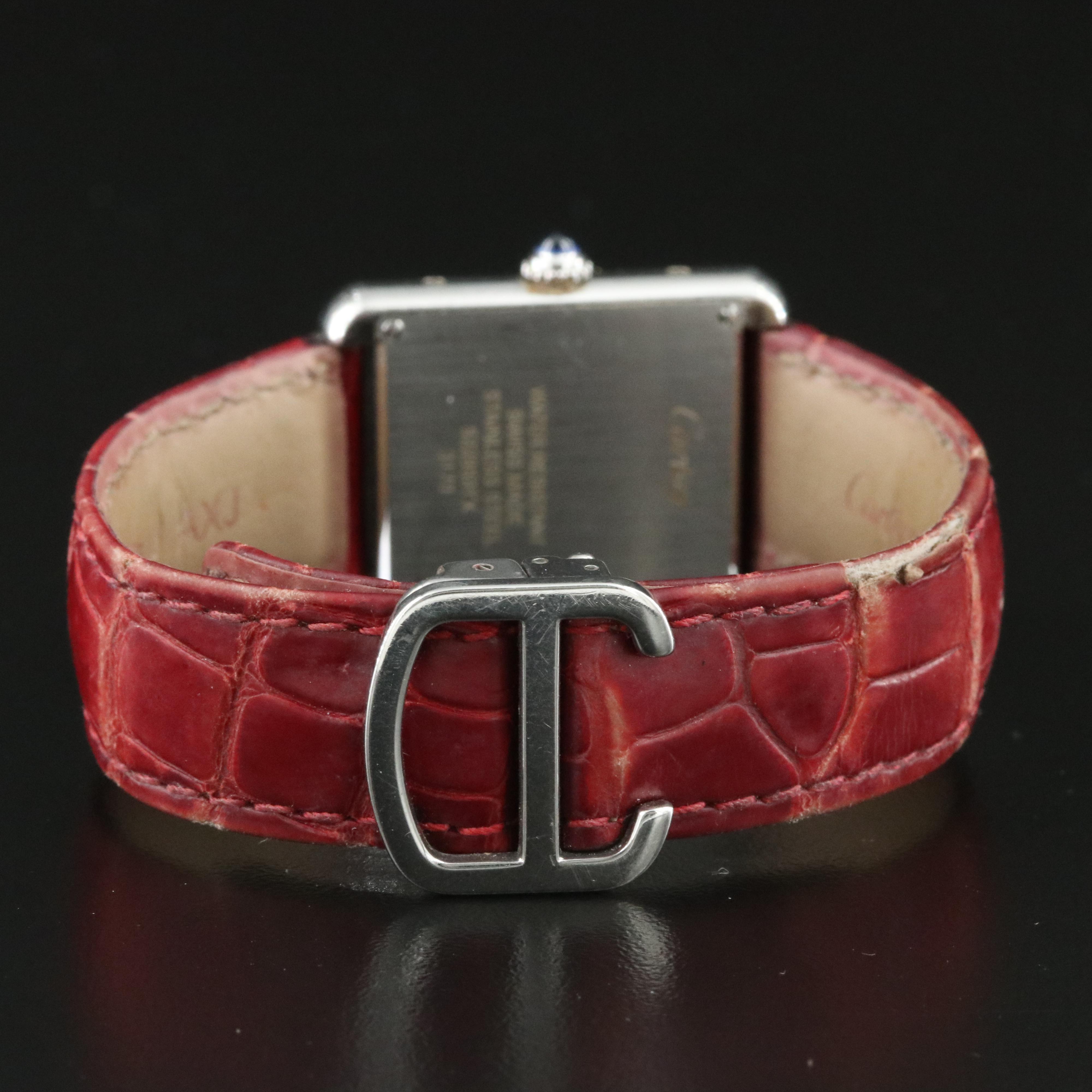 Cartier Tank Solo 3170 Silver Dial 24mm Steel Quartz Watch