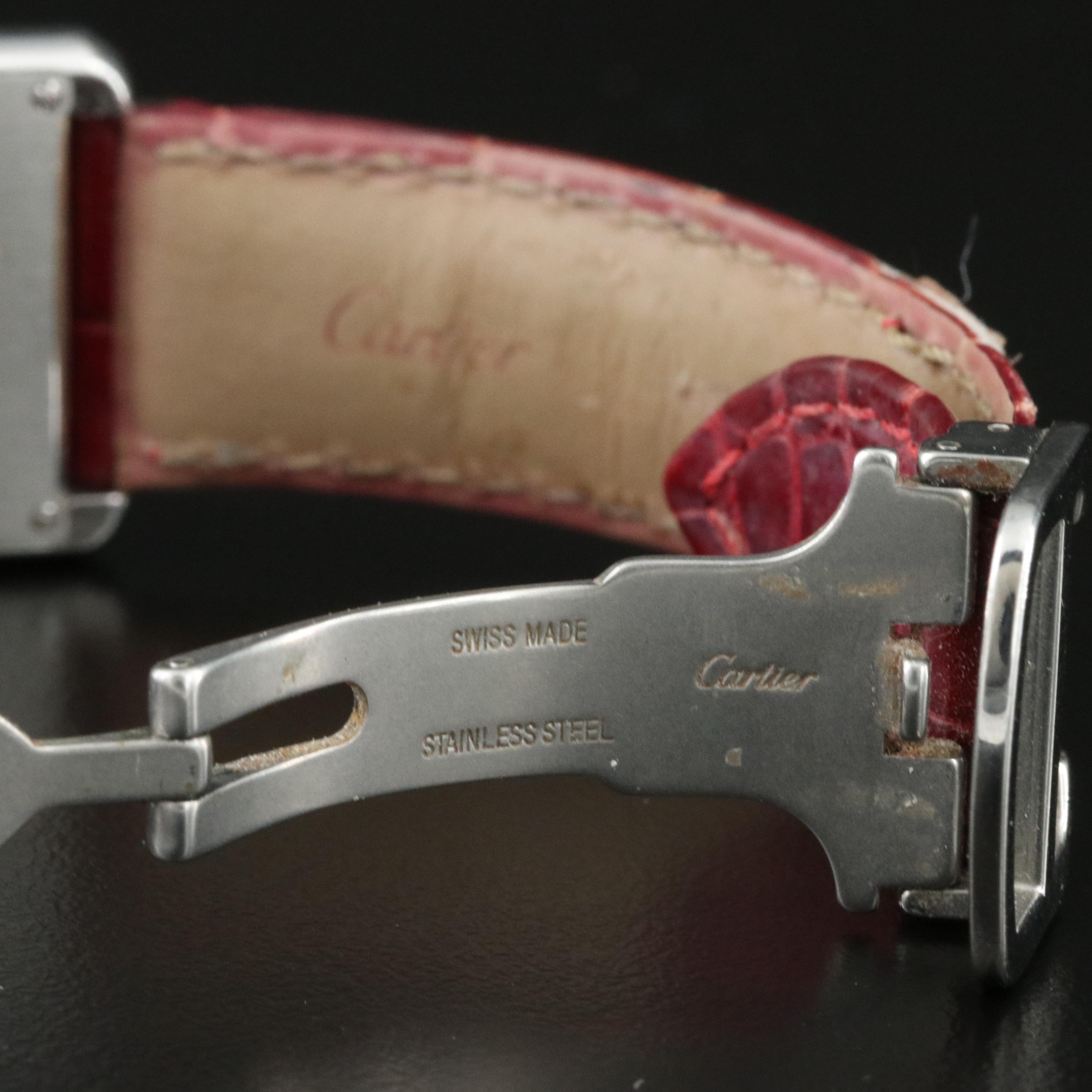 Cartier Tank Solo 3170 Silver Dial 24mm Steel Quartz Watch