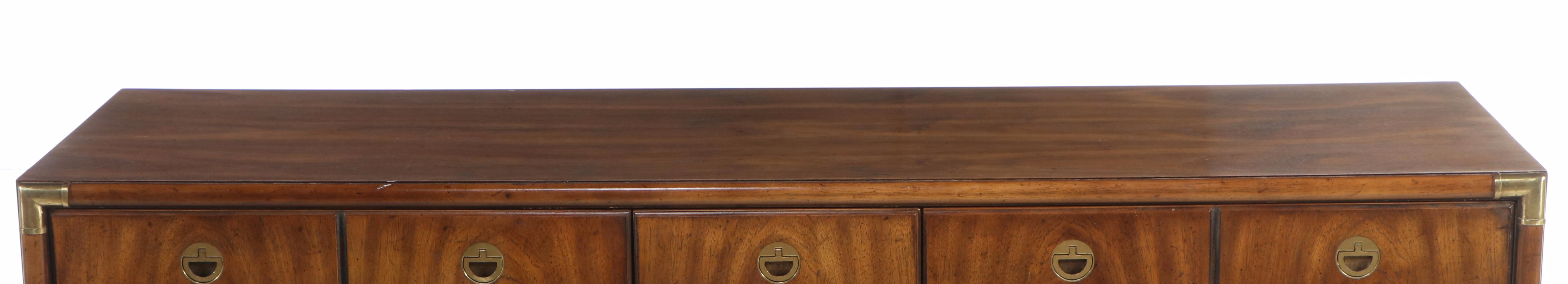 Drexel-Heritage "Accolade" Campaign Style Oak Buffet, Late 20th Century