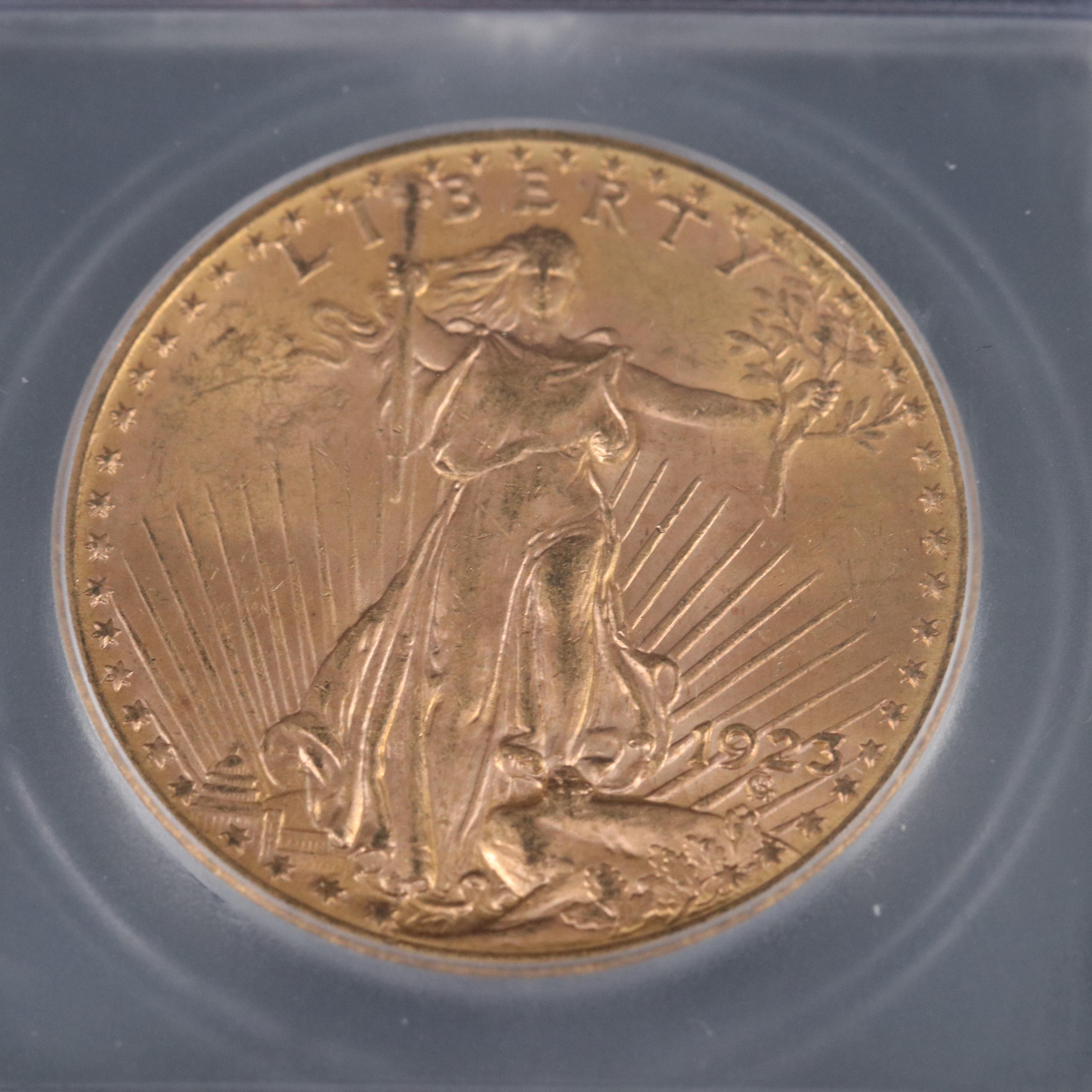 ICG Graded MS64 1923 Saint Gaudens $20 Gold Coin