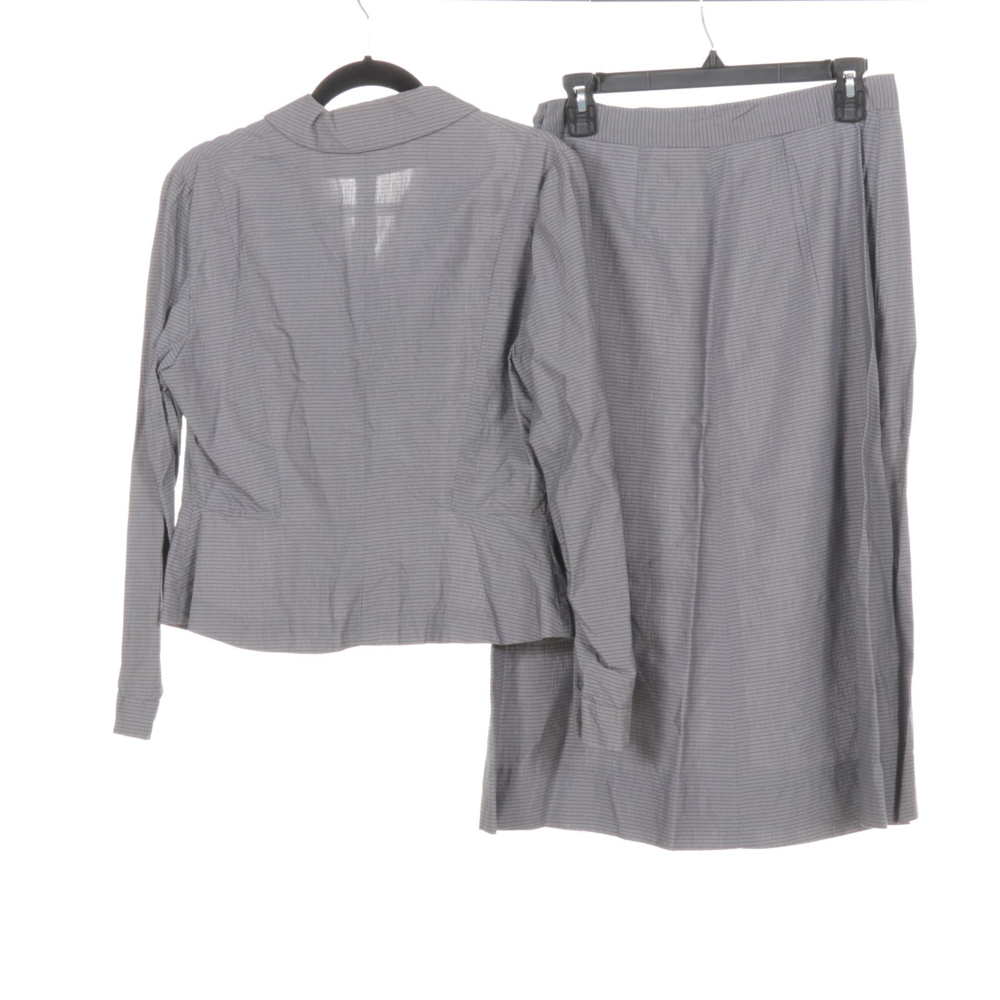 Striped Skirt Suit, Embellished Drop Waist Dress & More in 1940s Wardrobe Set