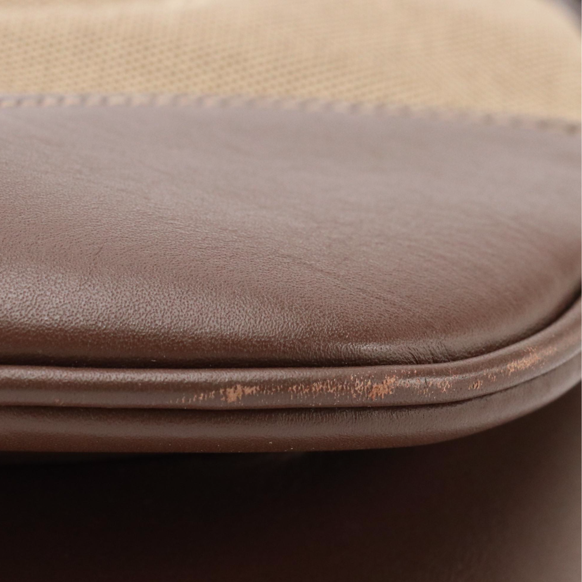 Prada Canapa Jacquard Canvas Crossbody Bag with Leather Trim