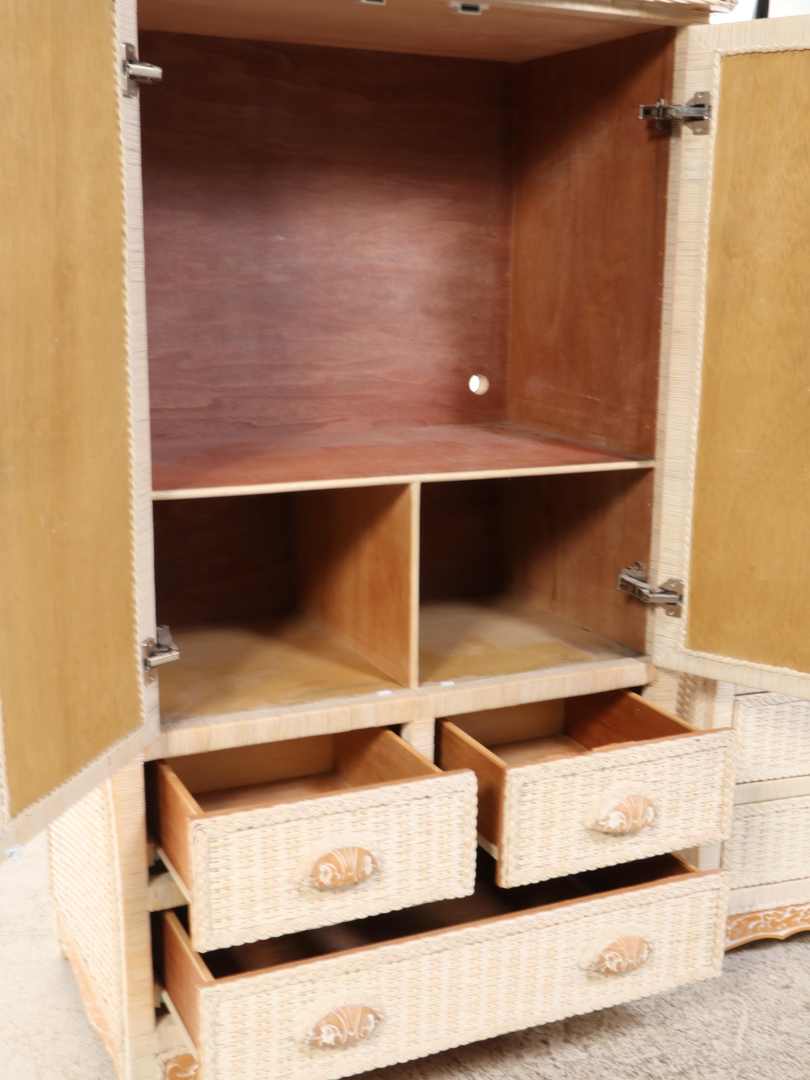 Pier 1 "Jamaica Collection" Wicker Dresser with Mirror and Armoire