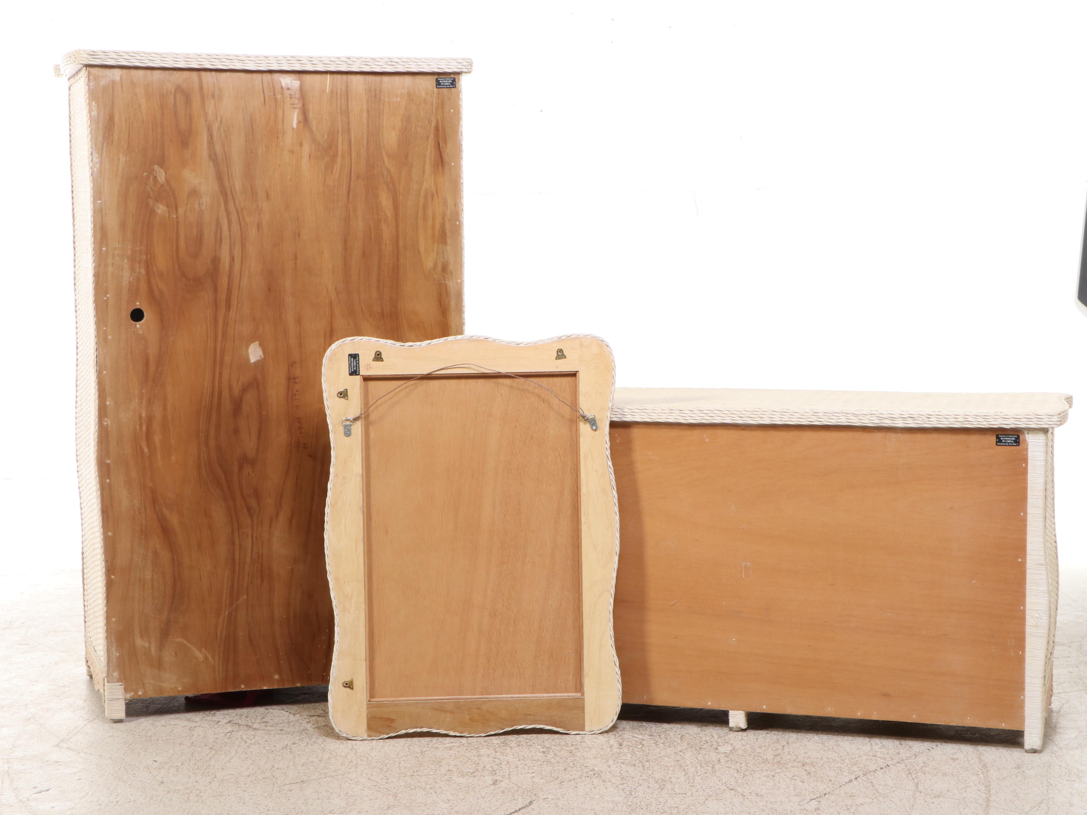 Pier 1 "Jamaica Collection" Wicker Dresser with Mirror and Armoire