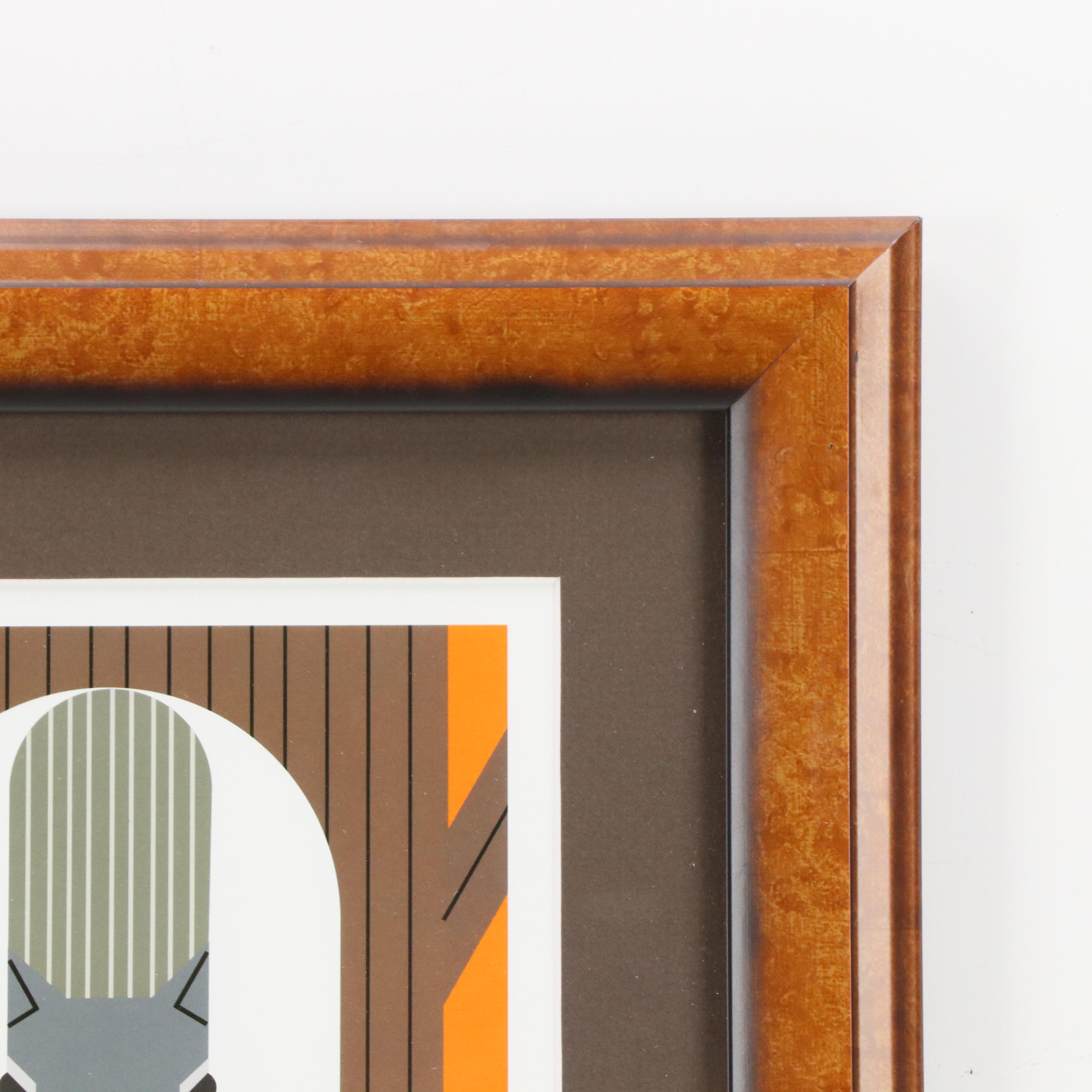 Offset Lithograph After Charley Harper "October Edibles"