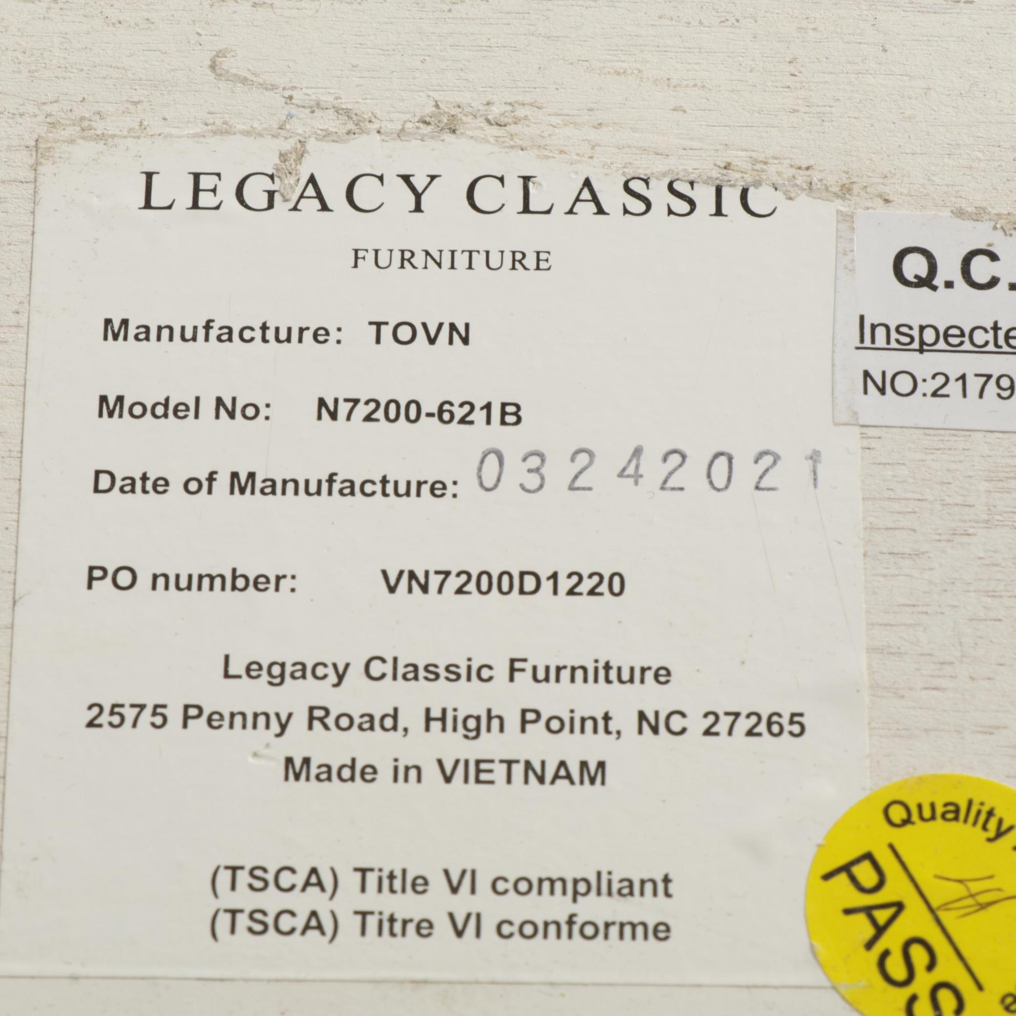 Legacy Classic Furniture  Dining Table and Six Chairs, 2021