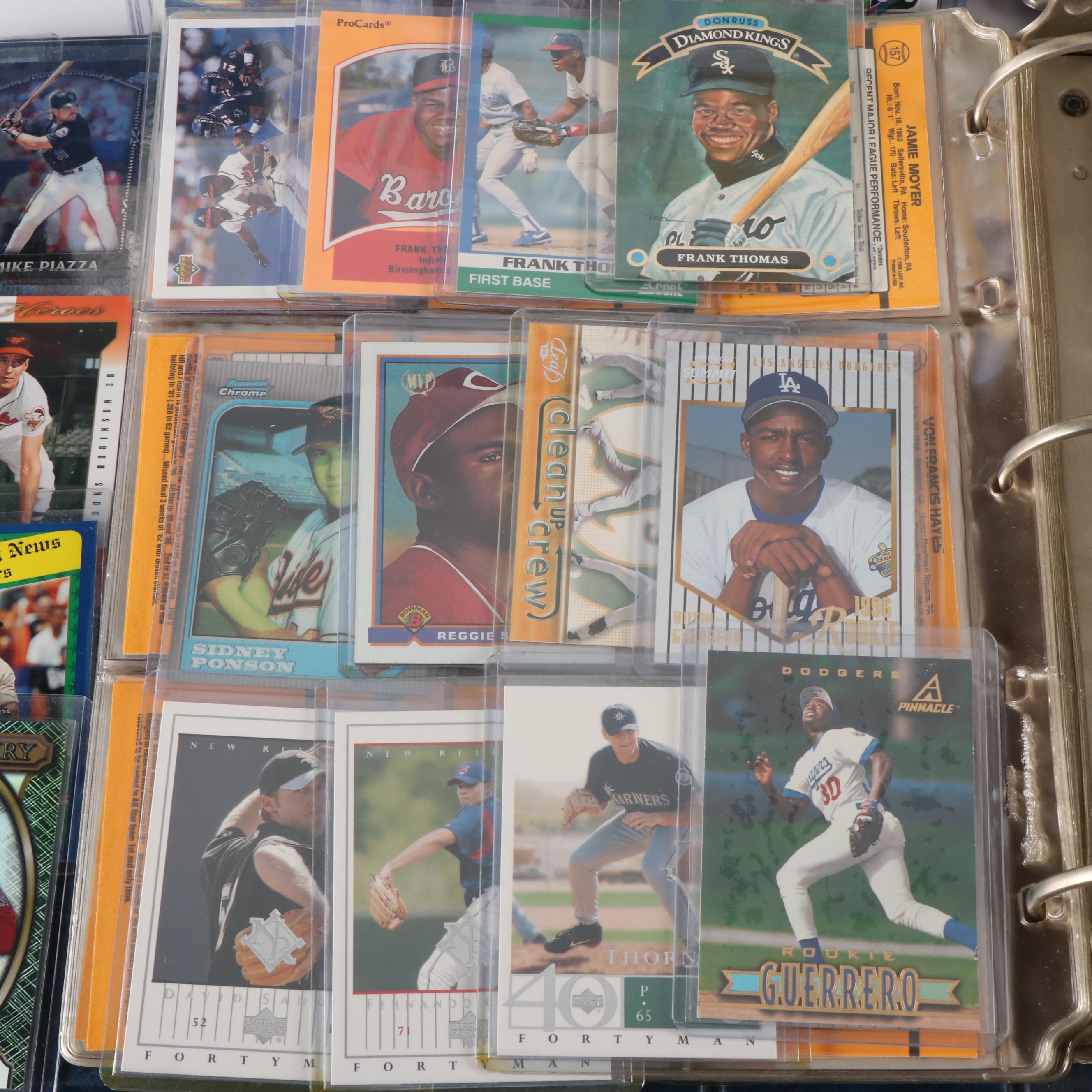 1000 + Card Lot, inserts, graded Trout, Griffey Jr, and Thomas Rookie