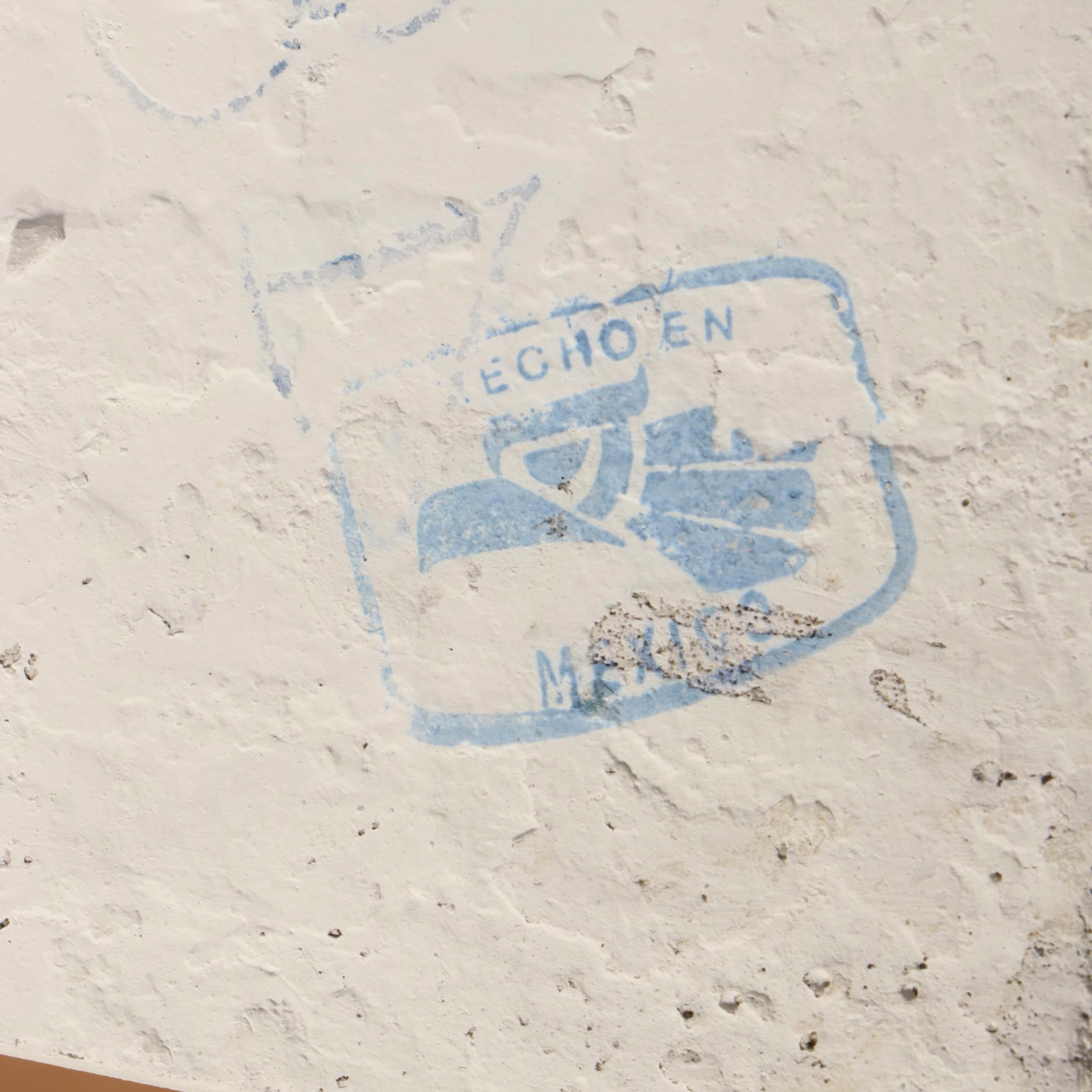 Three Neoclassical Style Plaster Pedestals with Compsite Wall Hanging Panel