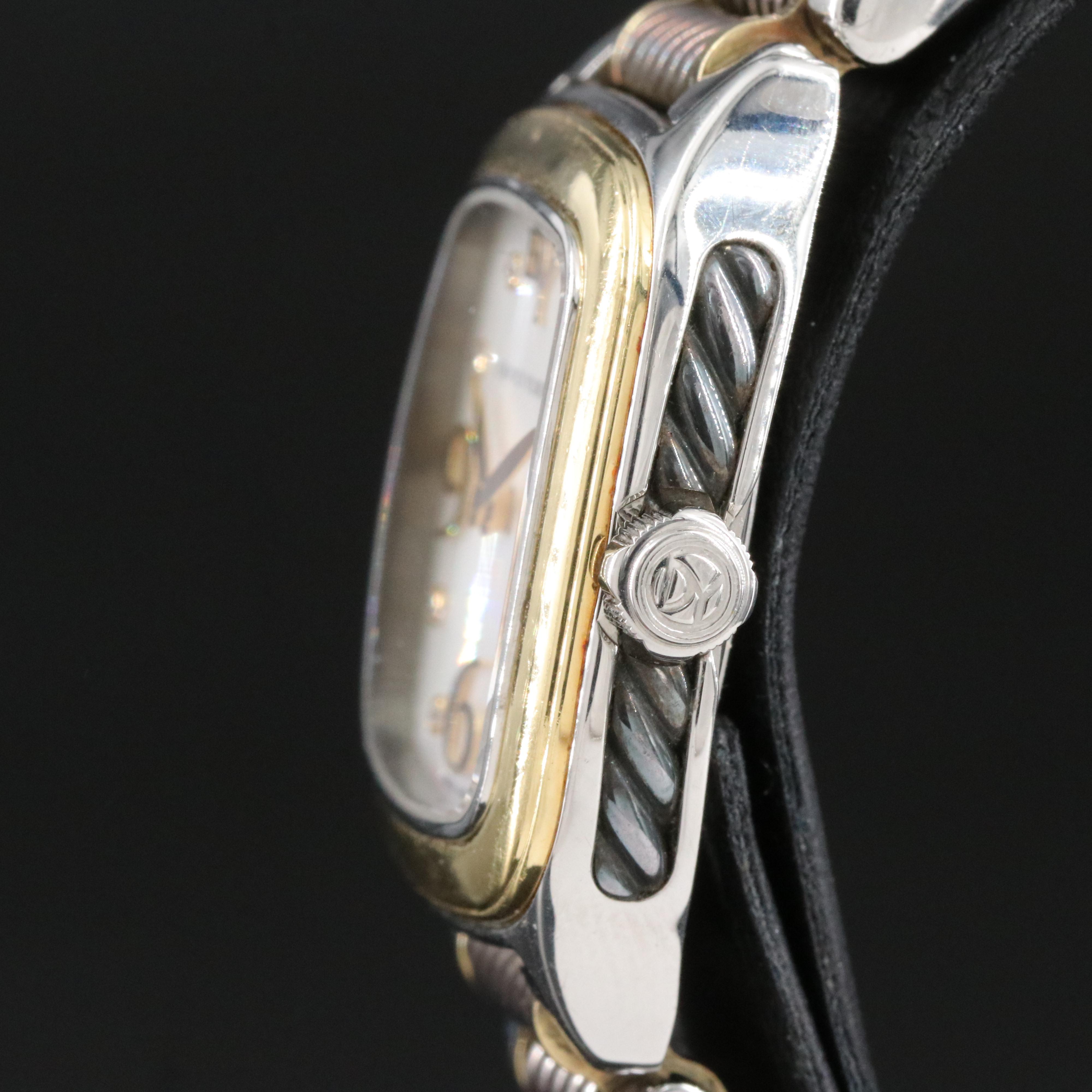 David Yurman Thoroughbred Diamond & Mother-of-Pearl 18K & Sterling Silver Watch