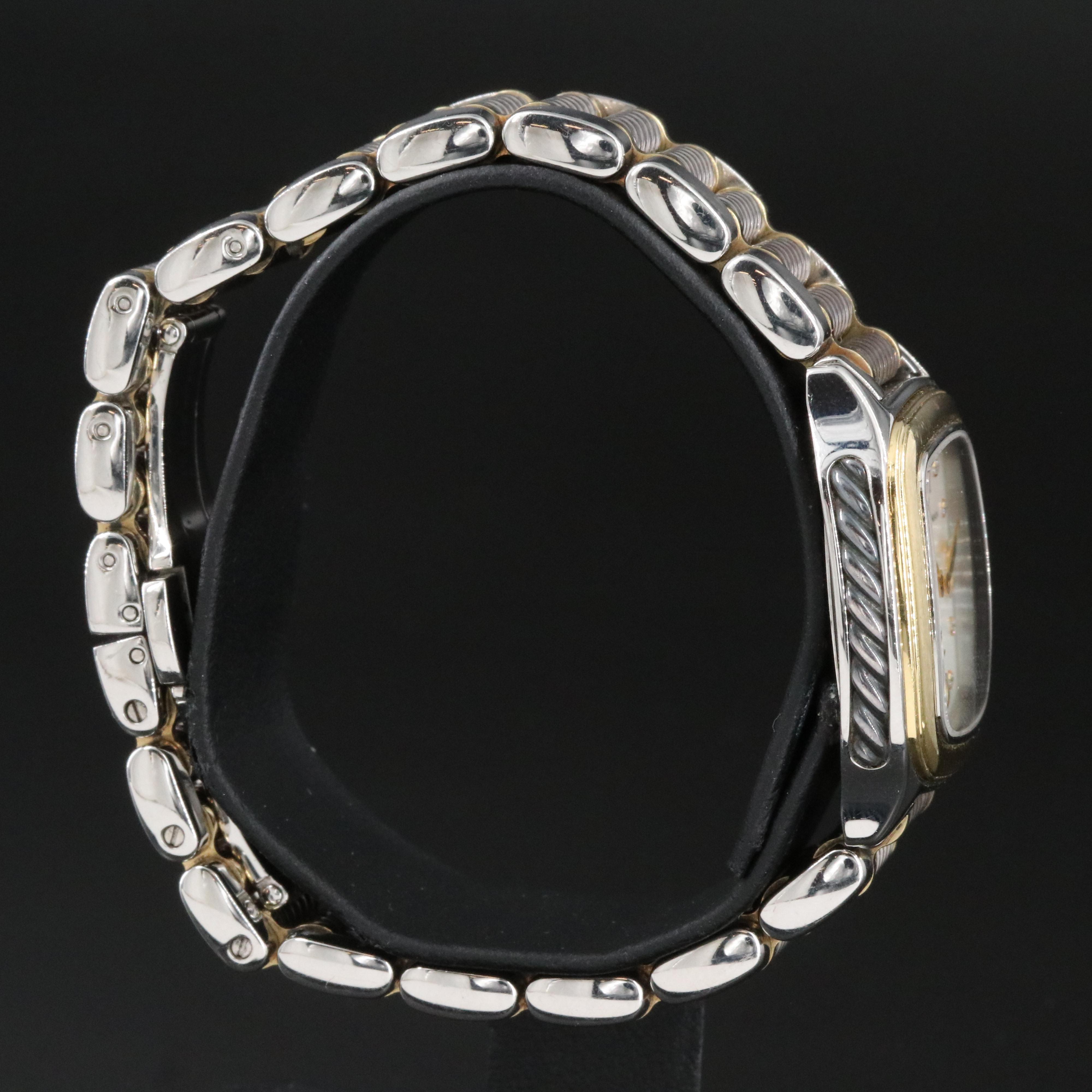 David Yurman Thoroughbred Diamond & Mother-of-Pearl 18K & Sterling Silver Watch