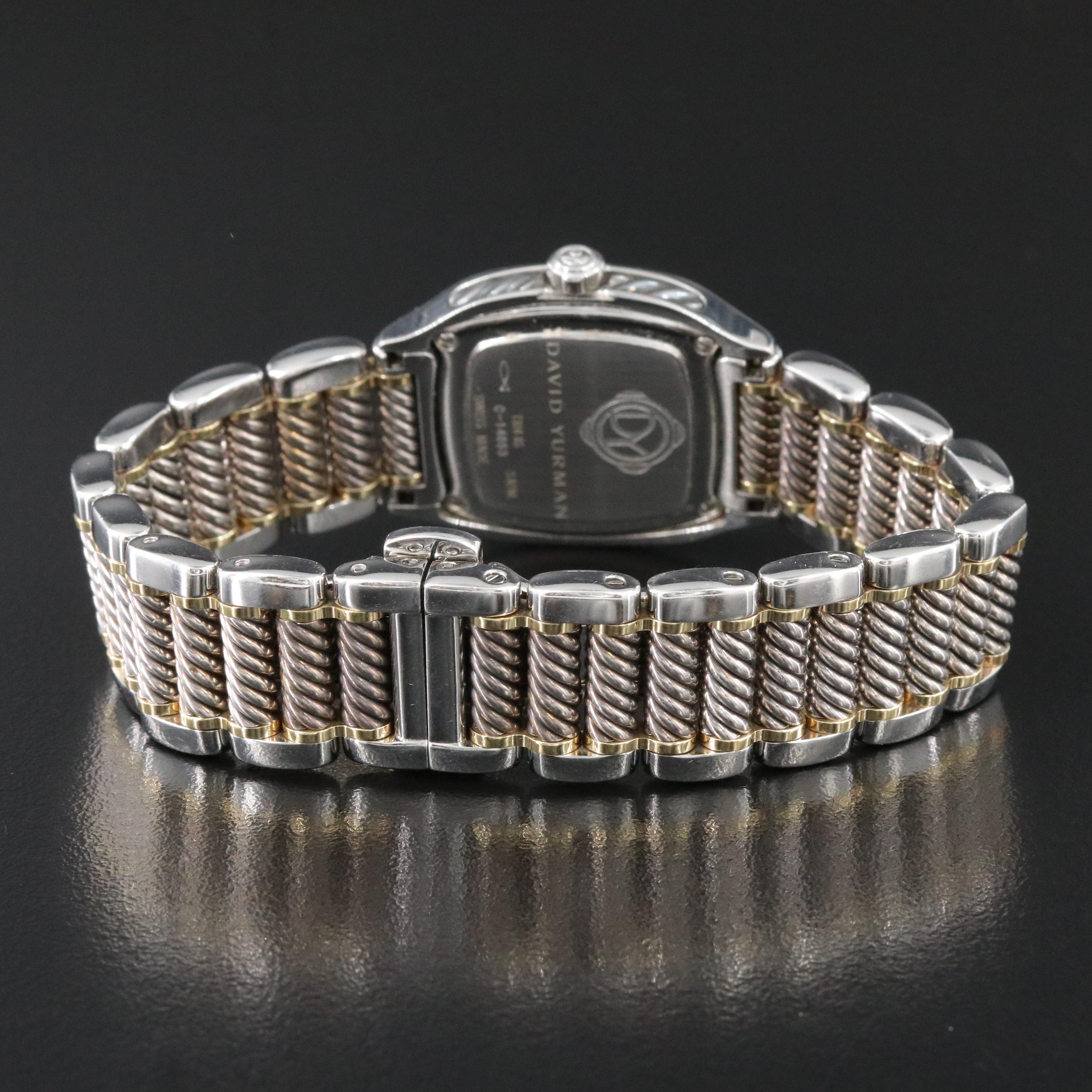 David Yurman Thoroughbred Diamond & Mother-of-Pearl 18K & Sterling Silver Watch