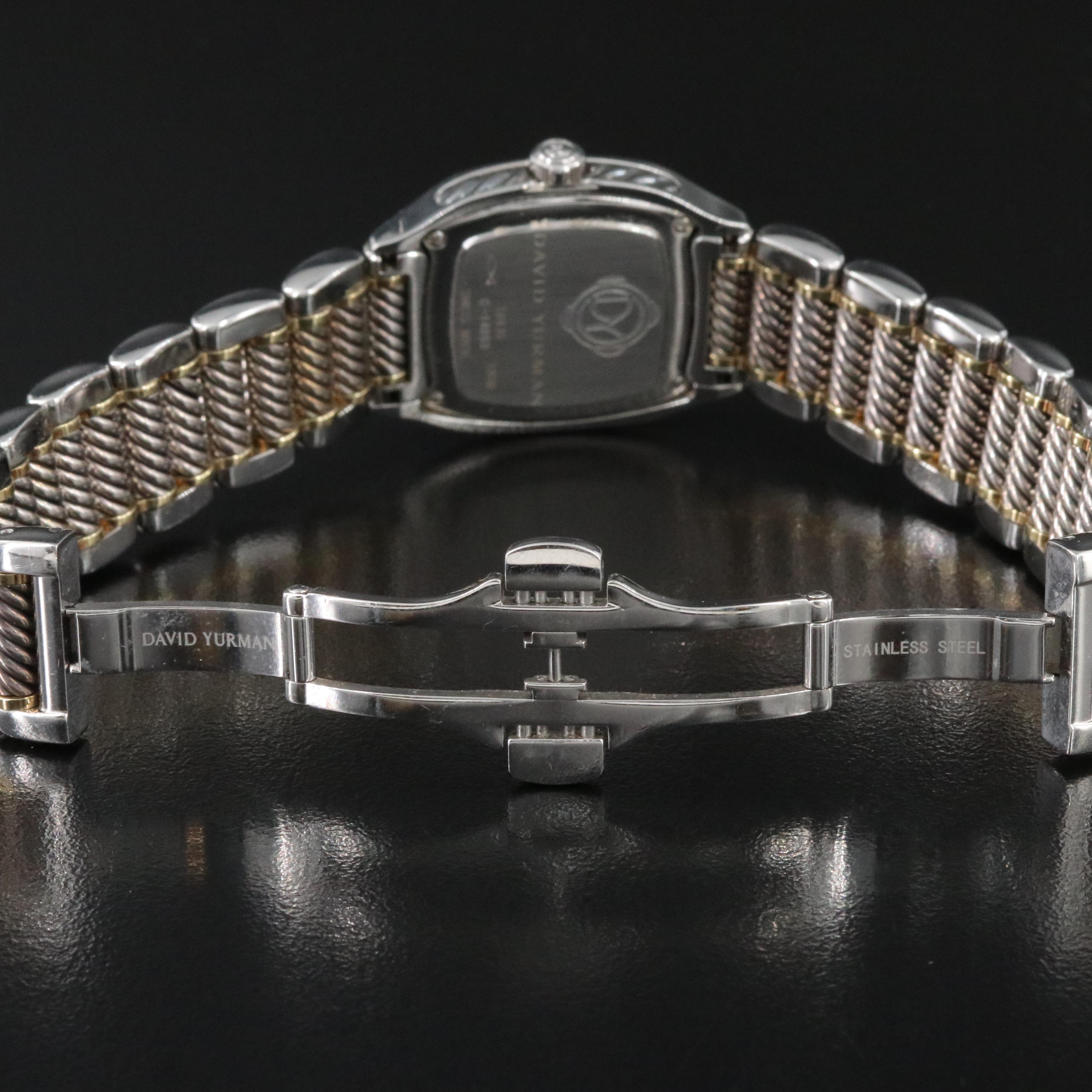 David Yurman Thoroughbred Diamond & Mother-of-Pearl 18K & Sterling Silver Watch