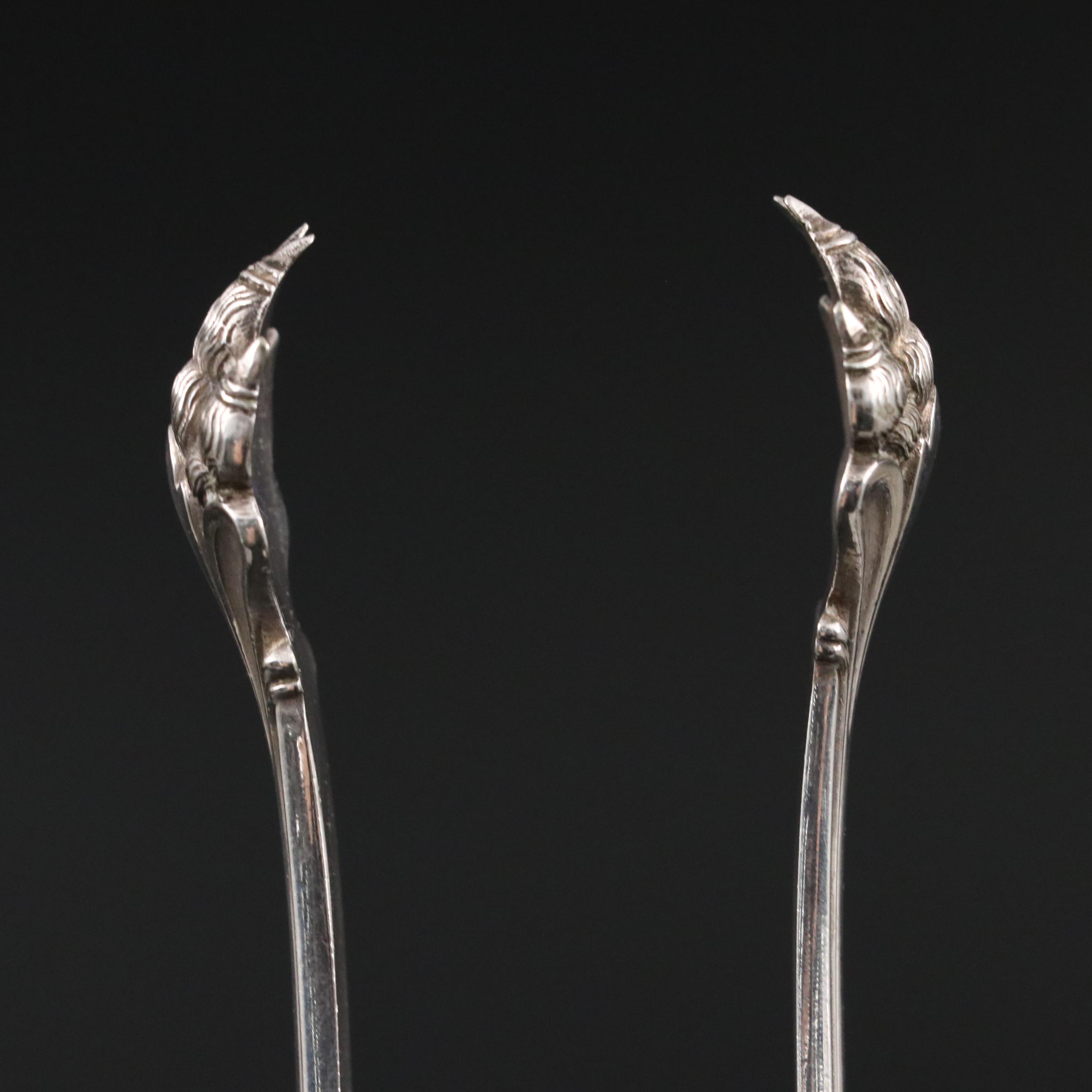 Vintage Silver Plate Christofle Tongs, Reed & Barton Gravy Boat & Tea Strainer